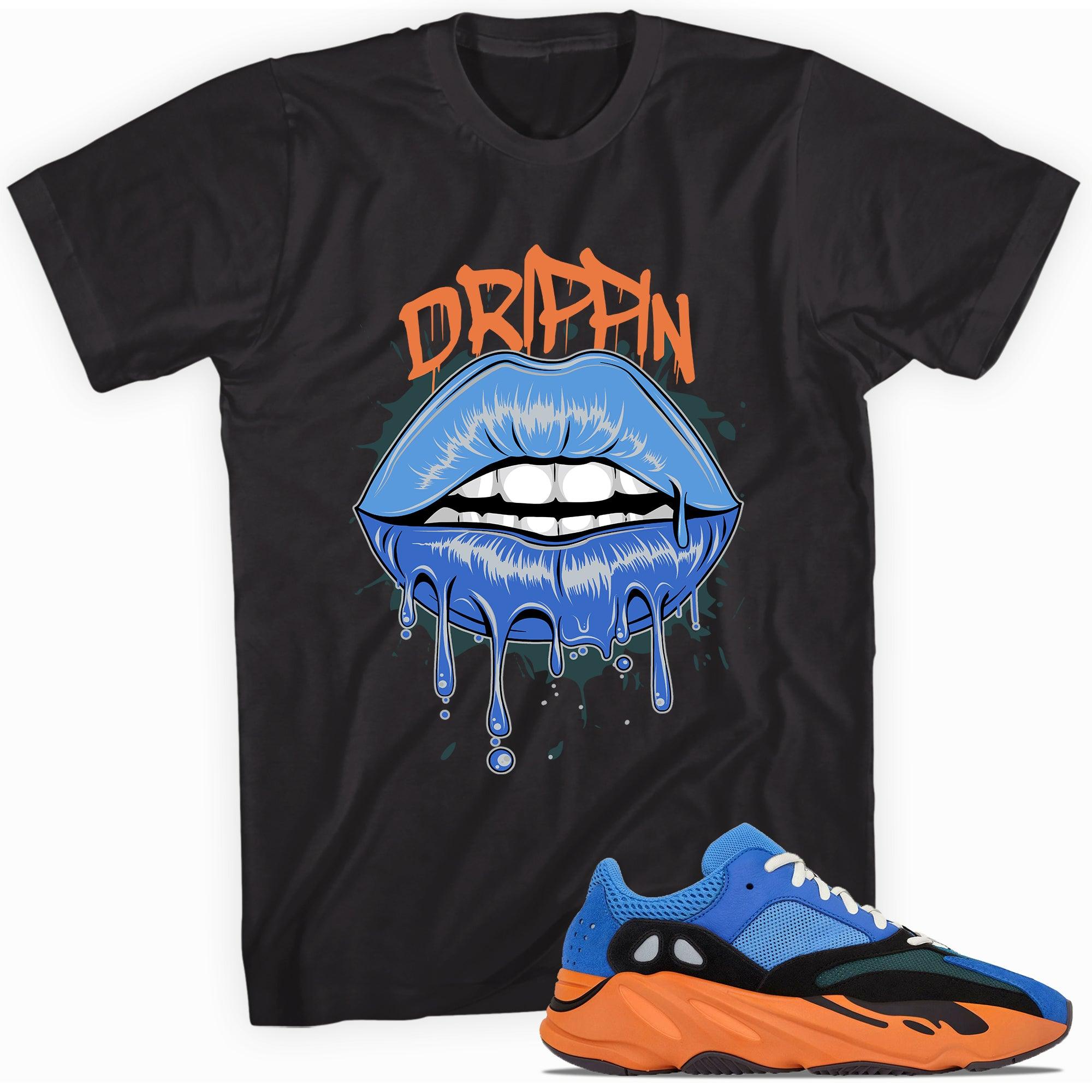 Drippin Lips Shirt Yeezy Boost 700 Bright Blue photo