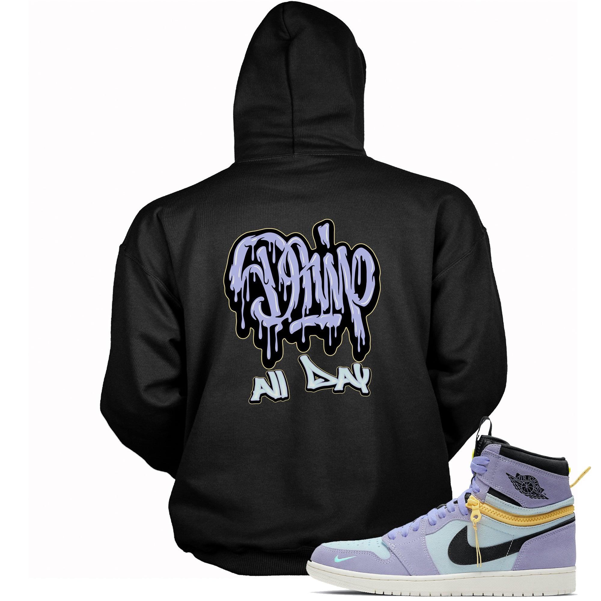 Number Drip All Day Hoodie AJ 1 SWITCH Purple Pulse photo
