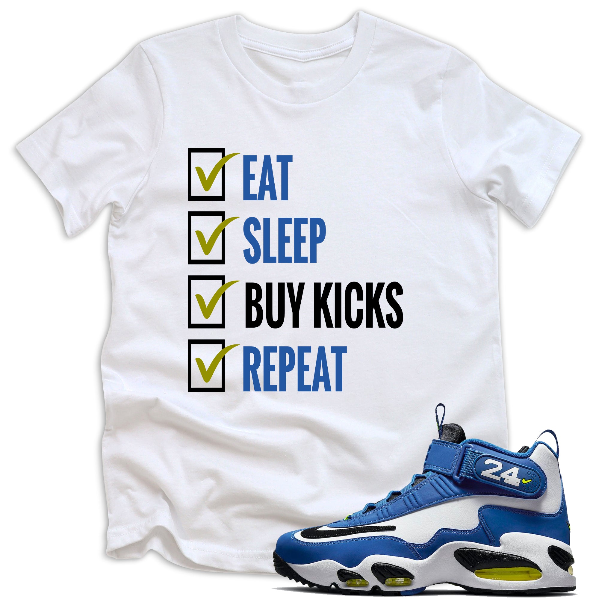 Eat Sleep Kicks Shirt Nike Air Griffey Max 1 Varsity Royal photo