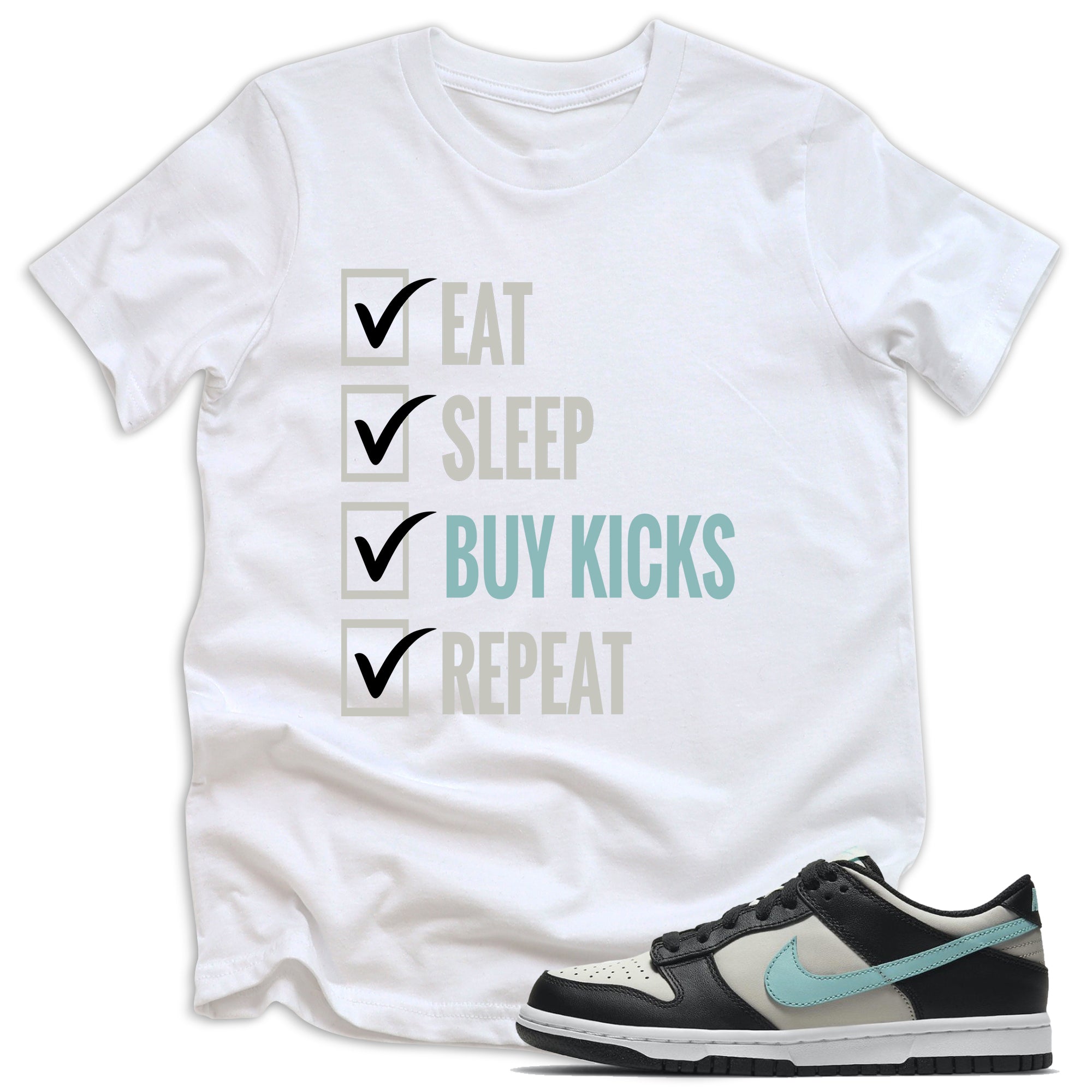 kids Eat Sleep Kicks Shirt Nike Dunk Low Tropical Twist photo