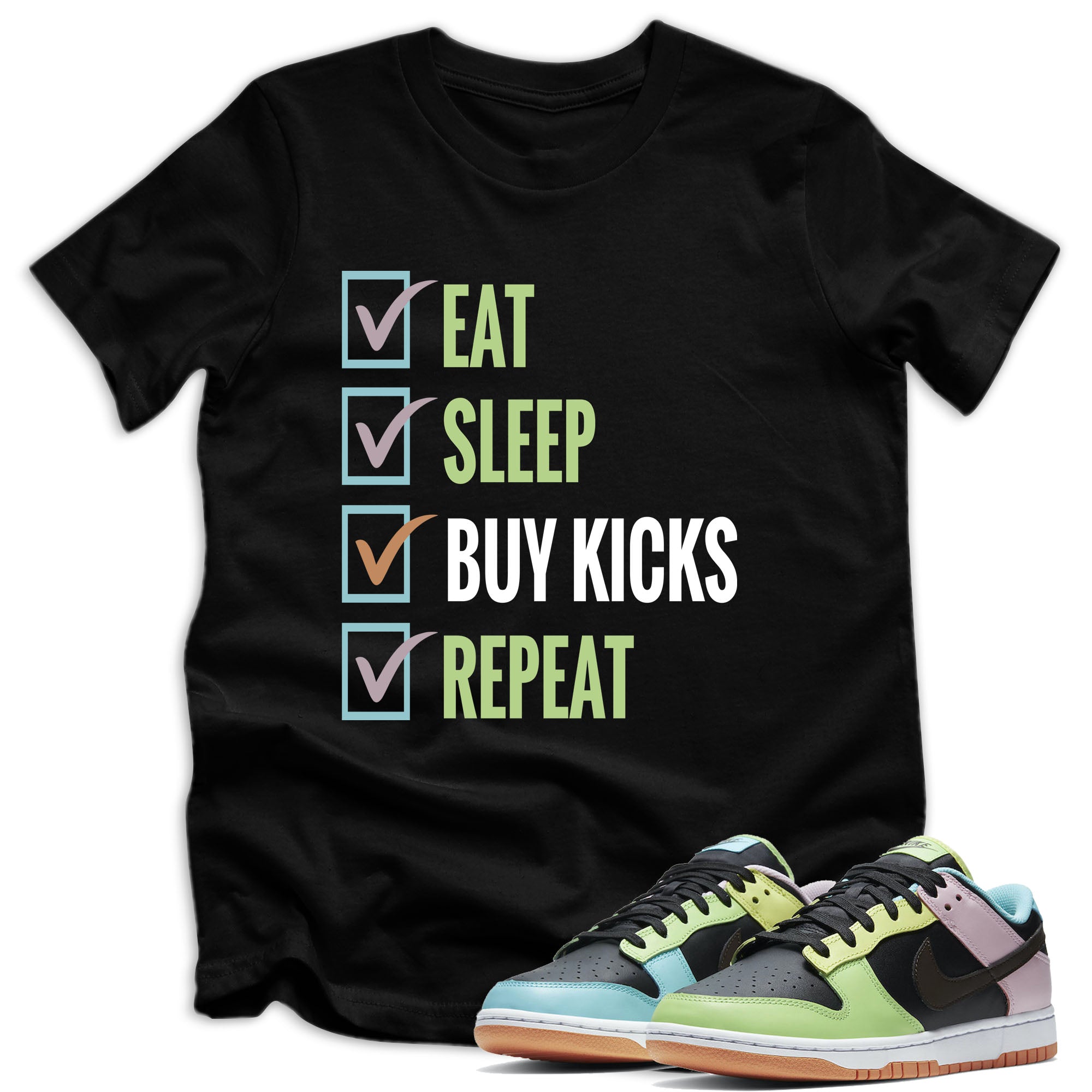 youth Eat Sleep Kicks Shirt Nike Dunk Low Free 99 photo