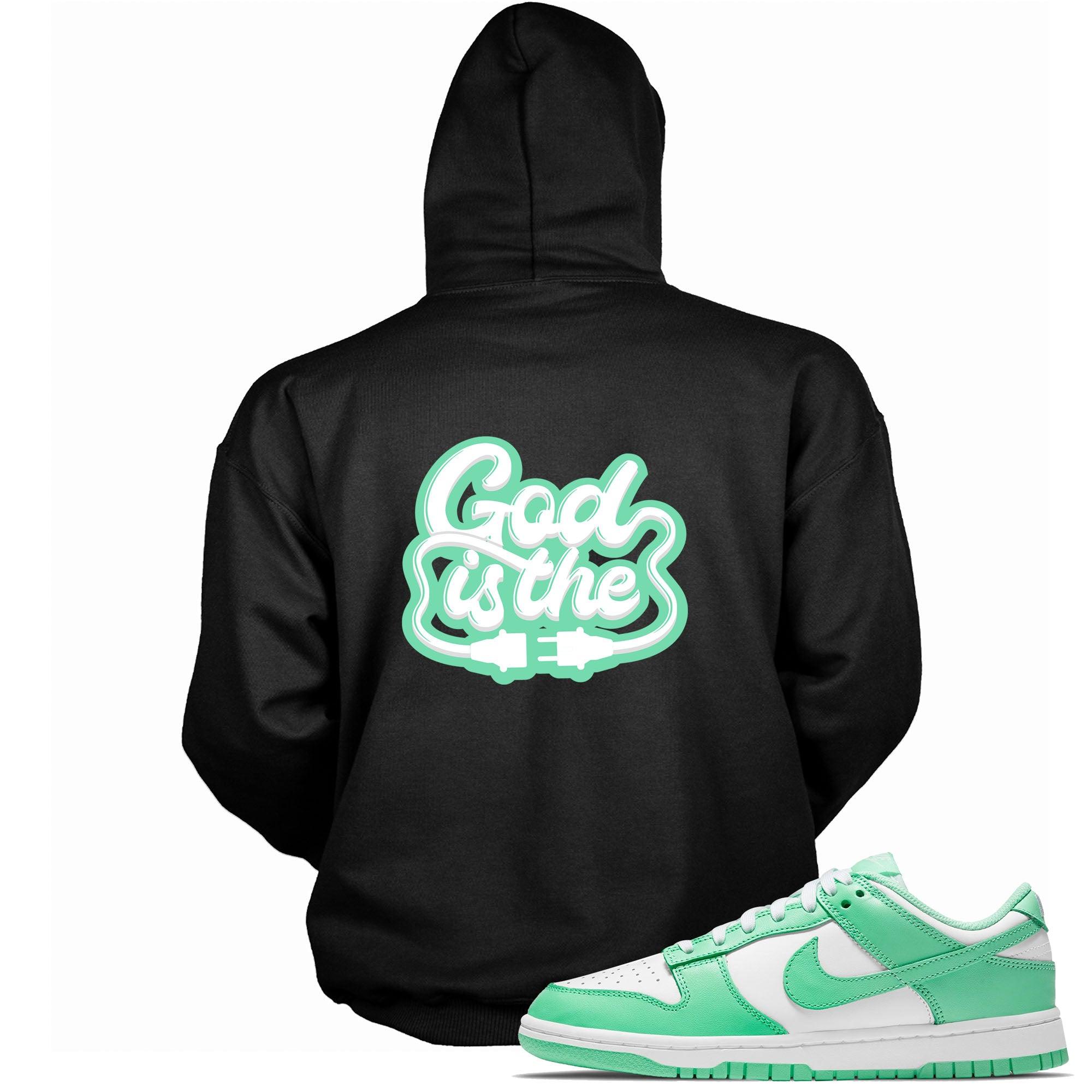 Black God Is The Plug Hoodie Nike Dunk Low Green Glow photo
