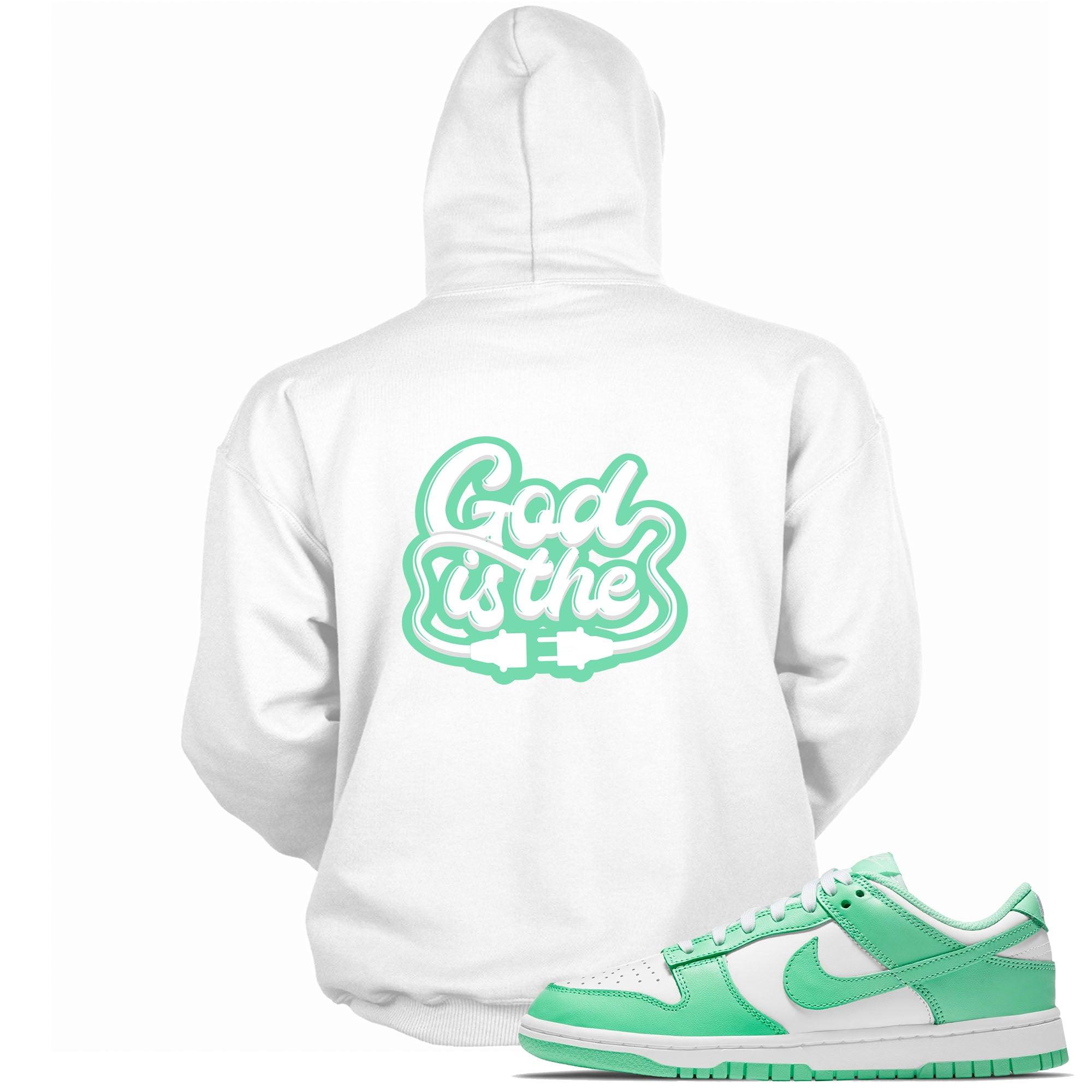 God Is The Plug Hoodie Nike Dunk Low Green Glow photo