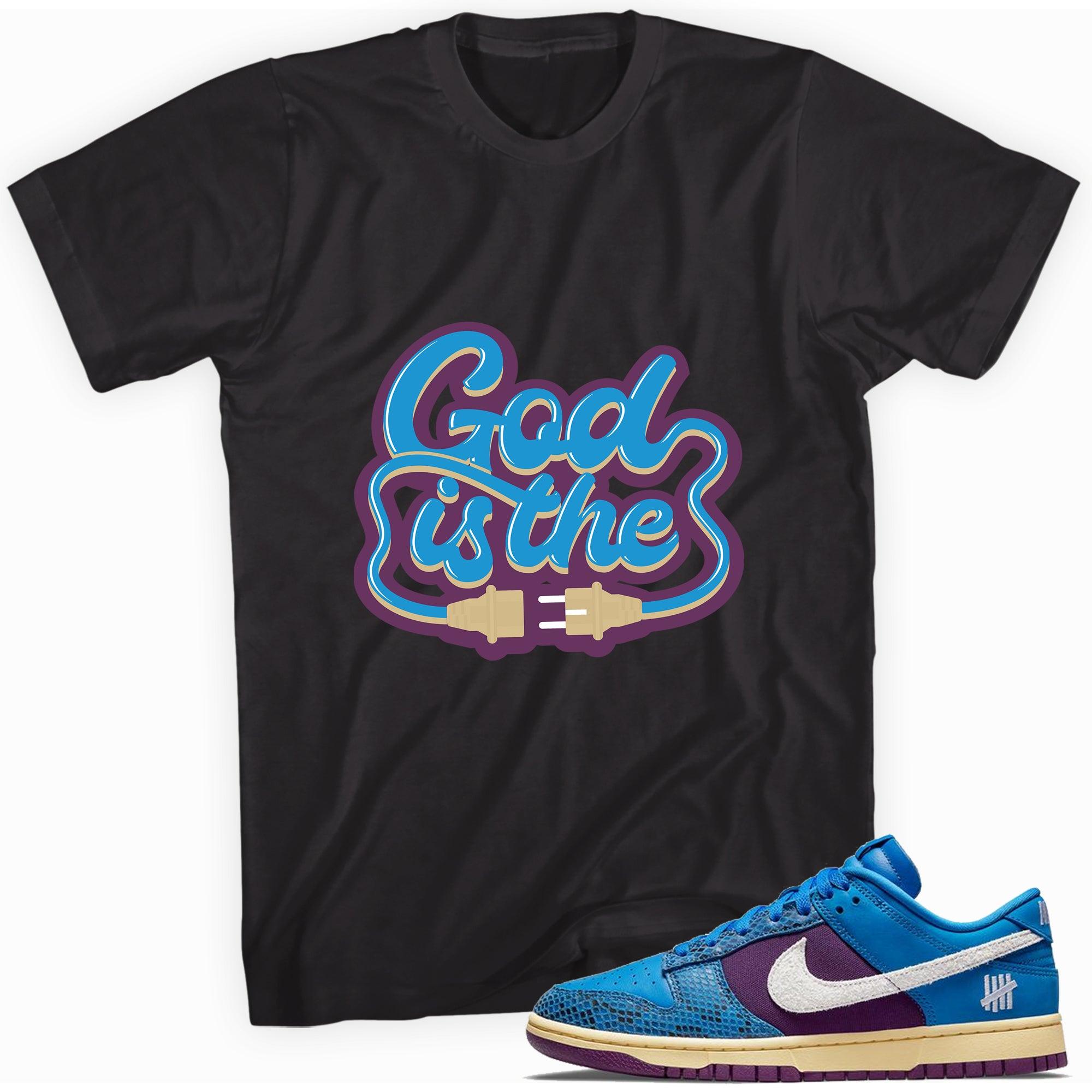 Black God Is Shirt Nike Dunk Low Undefeated 5 On It Dunk vs AF1 photo