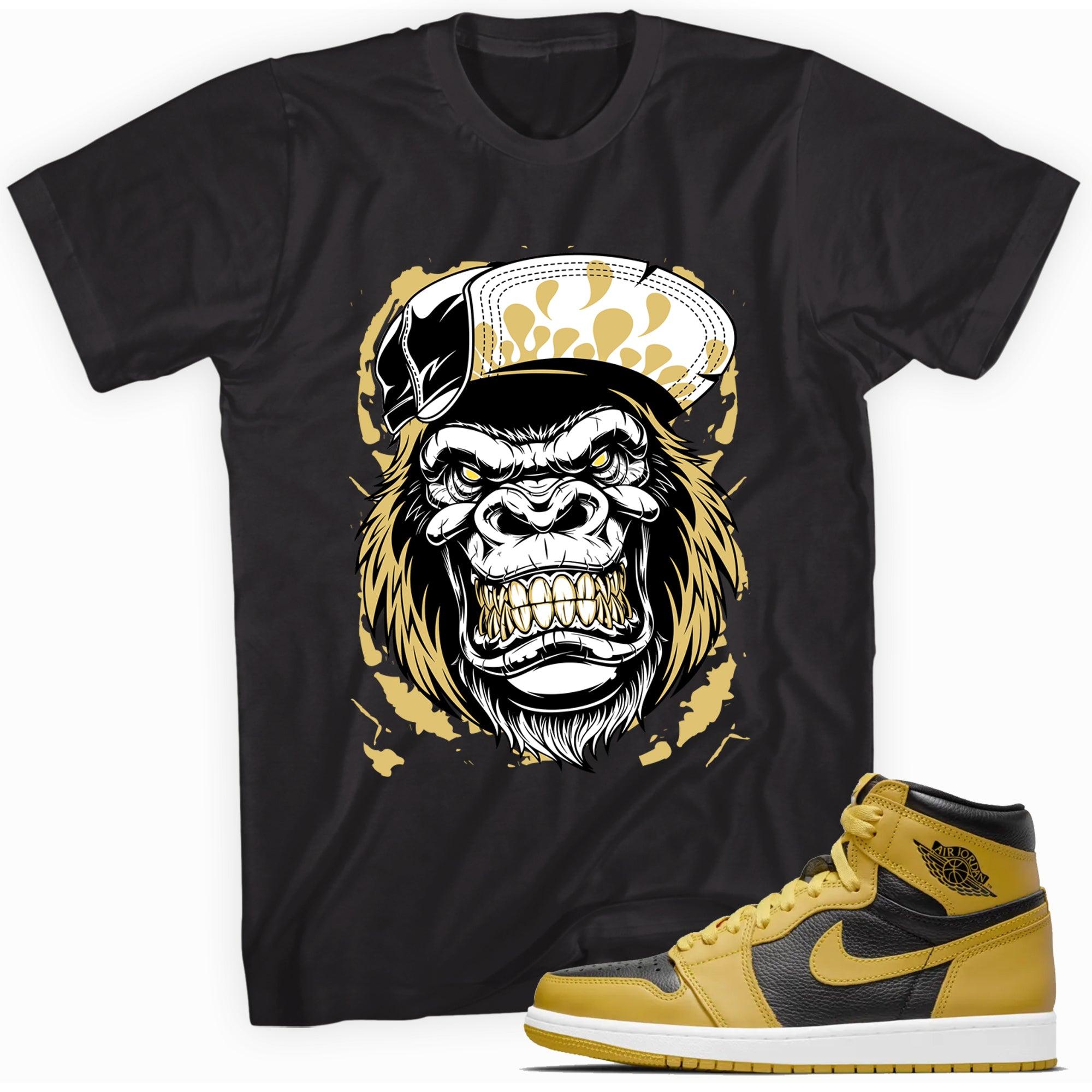 Black Gorilla Beast Shirt AJ 1s Retro High Pollen photo