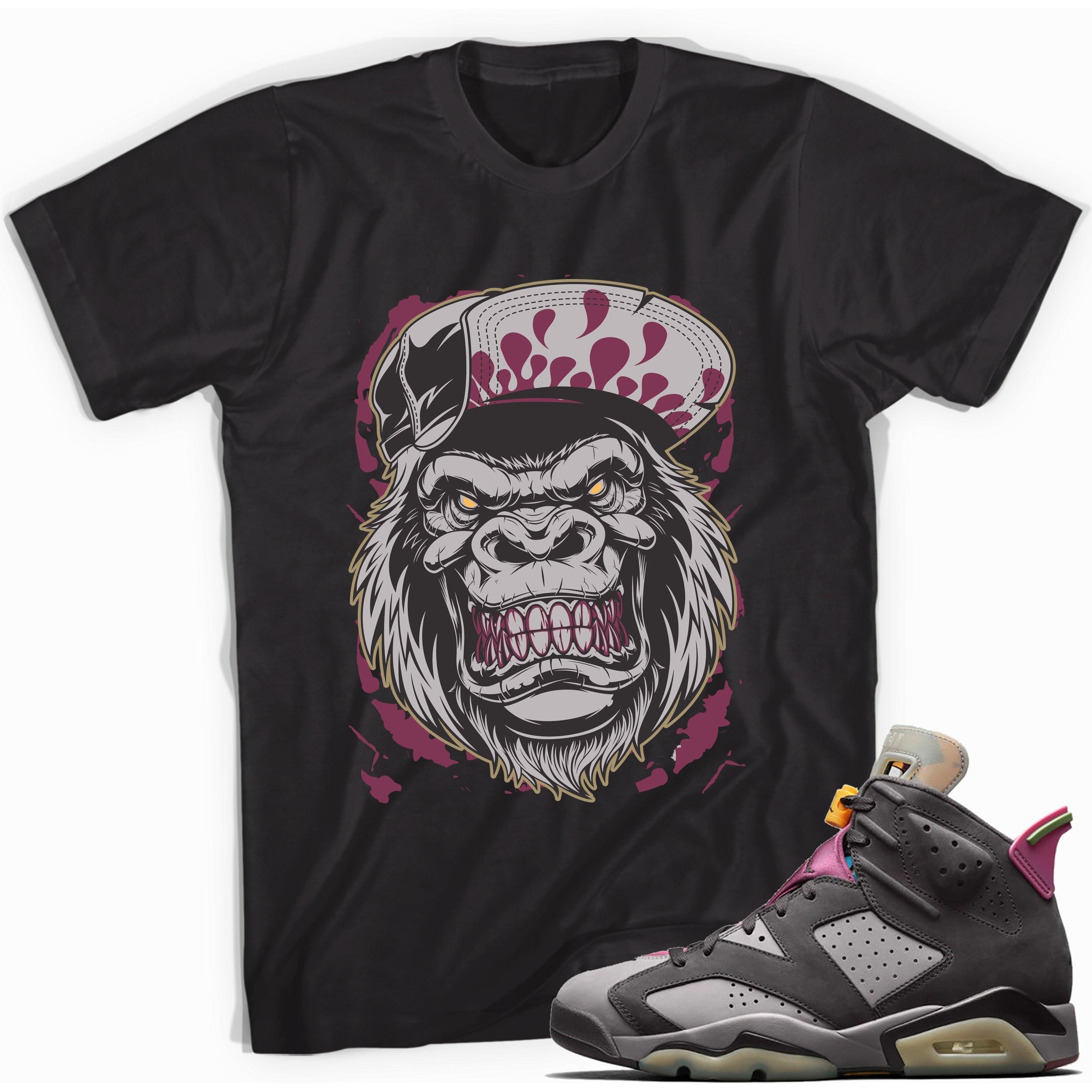 Black Gorilla Beast Shirt Jordan 6s Bordeaux photo