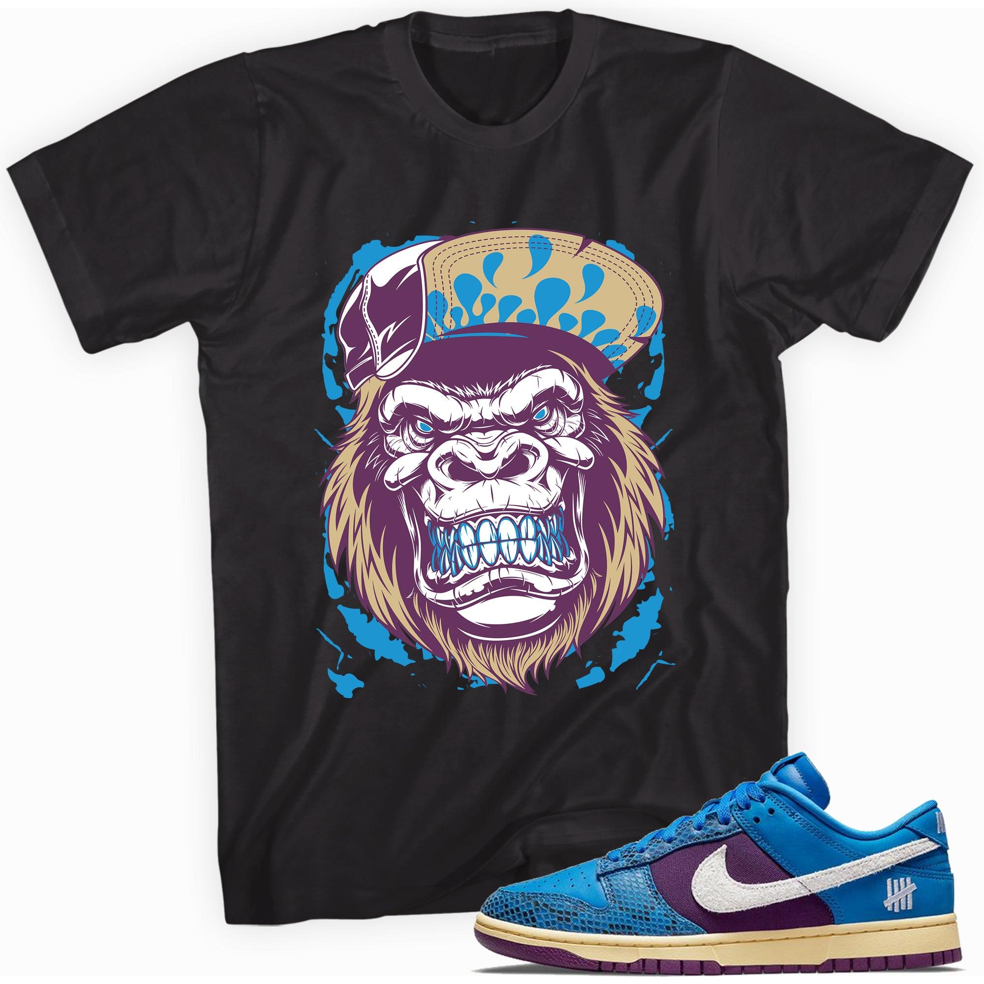 Black Gorilla Beast Shirt Nike Dunk Low Undefeated 5 On It Dunk vs AF1 photo
