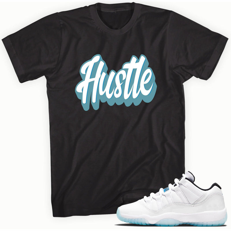 Black Hustle Shirt AJ 11s Retro Low Legend Blue photo