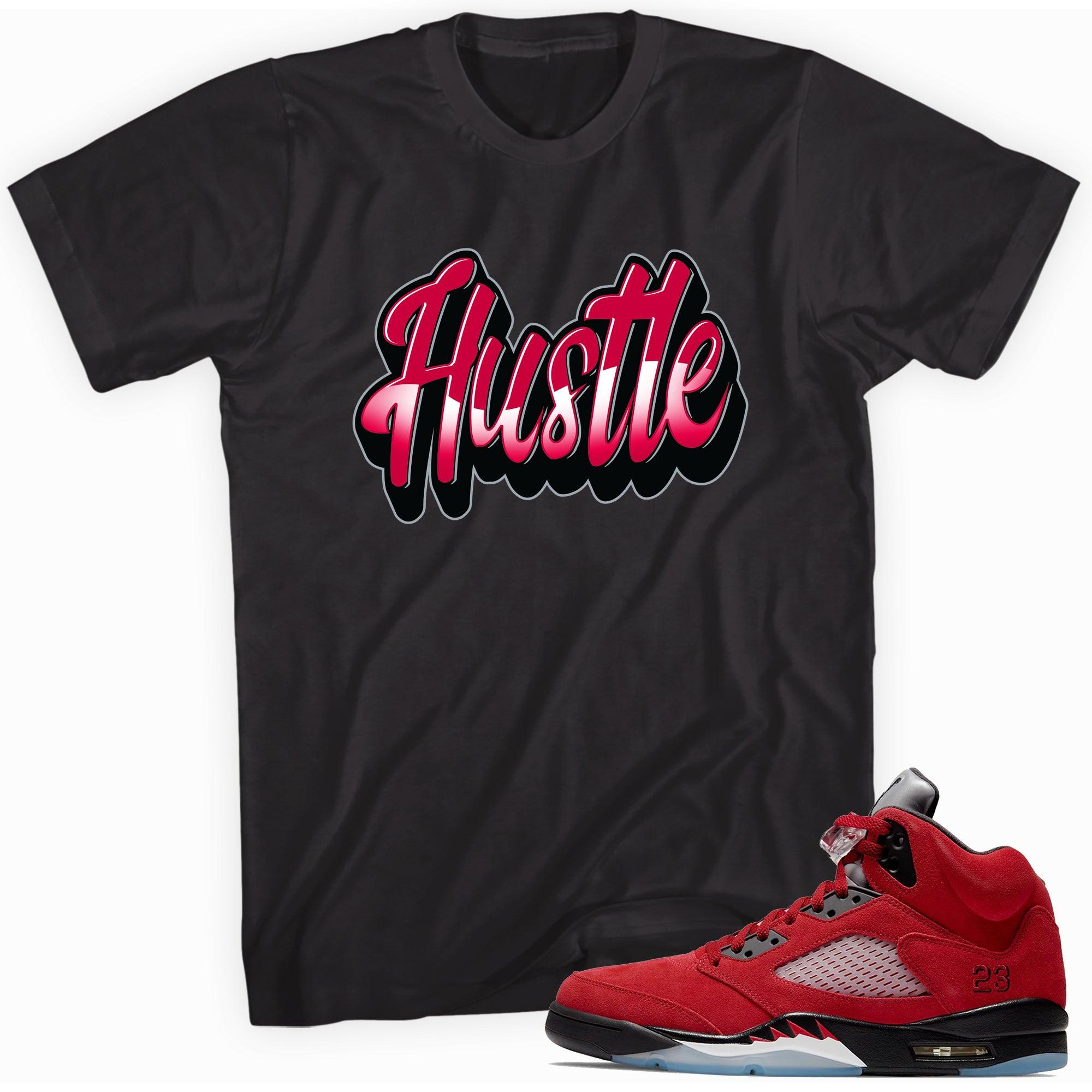 Black Hustle Shirt AJ 5 Retro Raging Bull 2021 photo