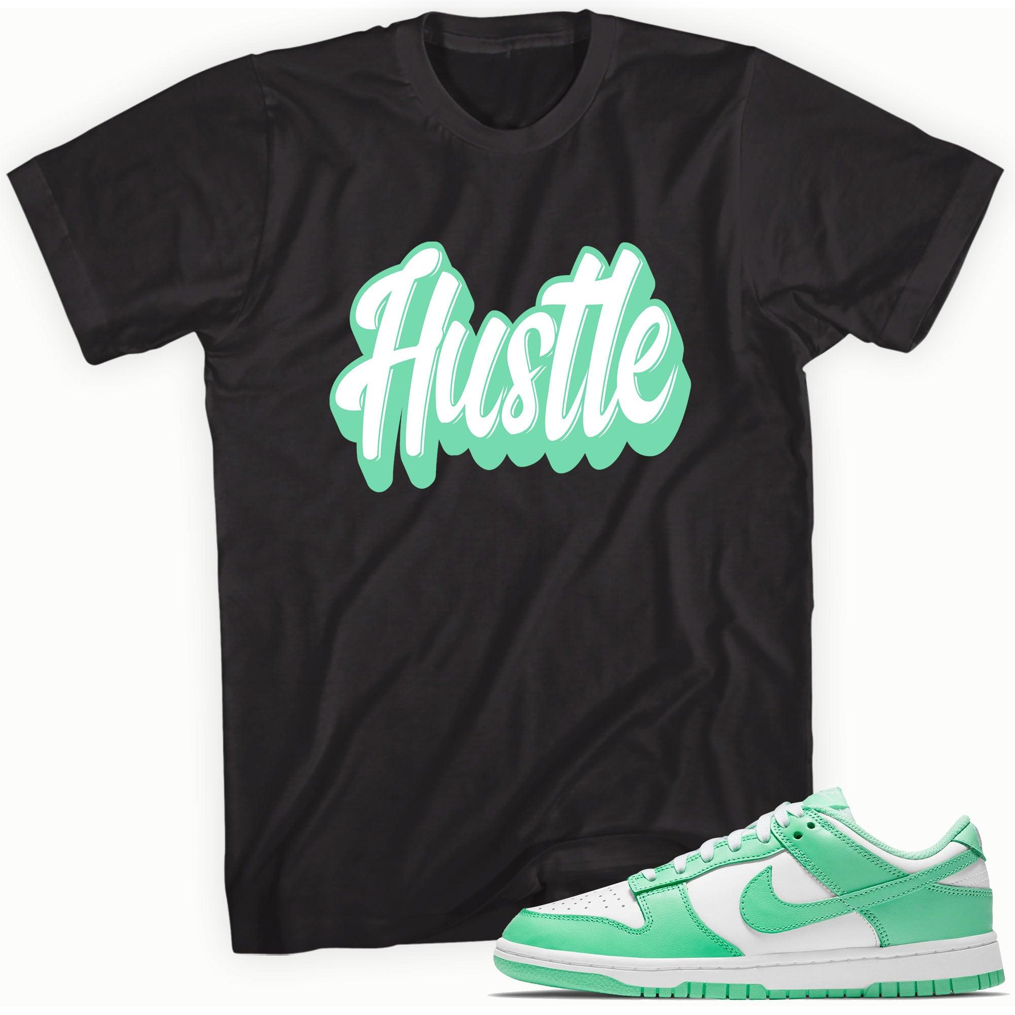 Hustle Shirt Nike Dunks Low Green Glow photo