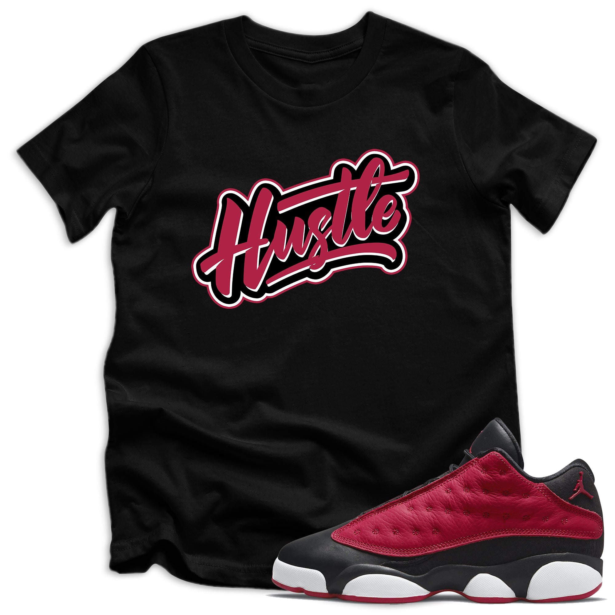 kids Hustle Shirt AJ 13s Retro Low Very Berry photo