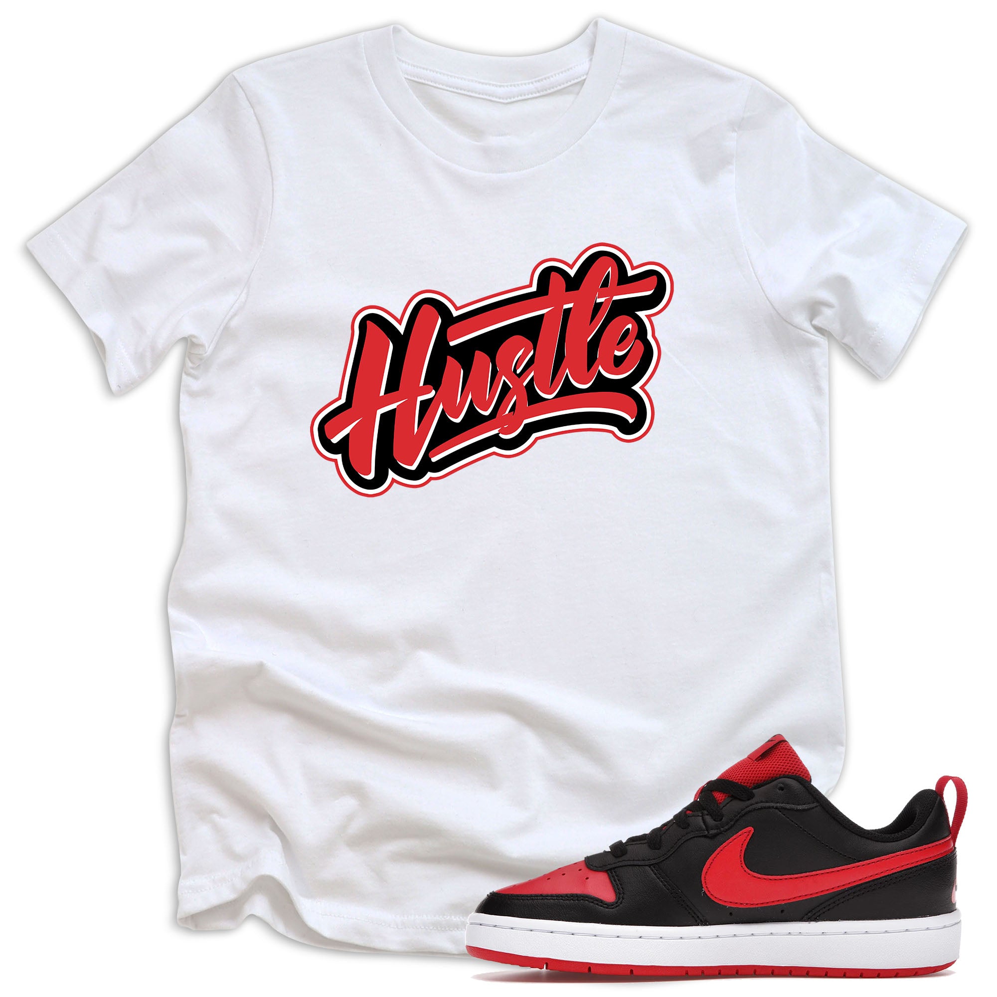 youth Hustle Shirt Nike Court Borough Low 2 University Red photo
