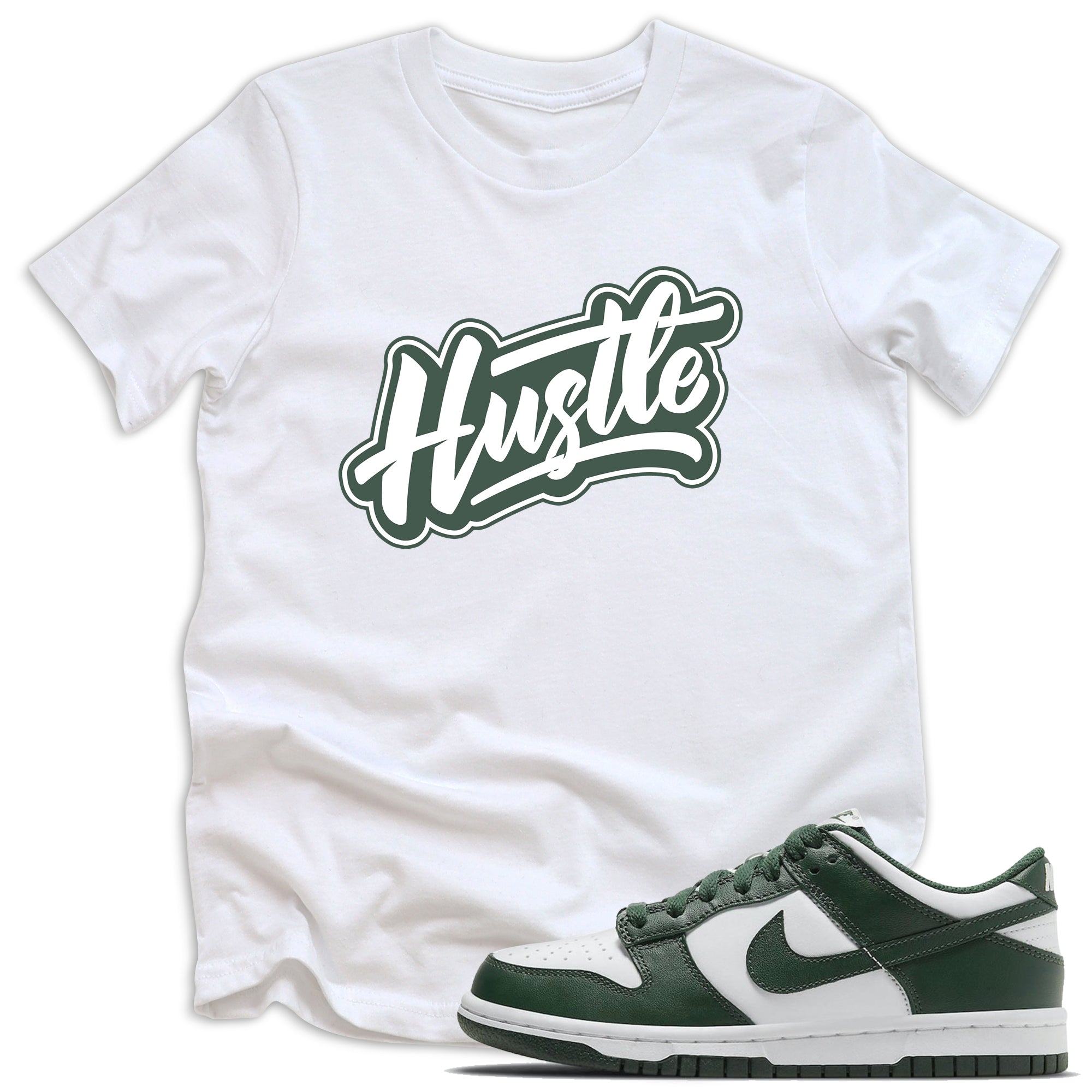 youth Hustle Shirt Nike Dunks Low Michigan State photo