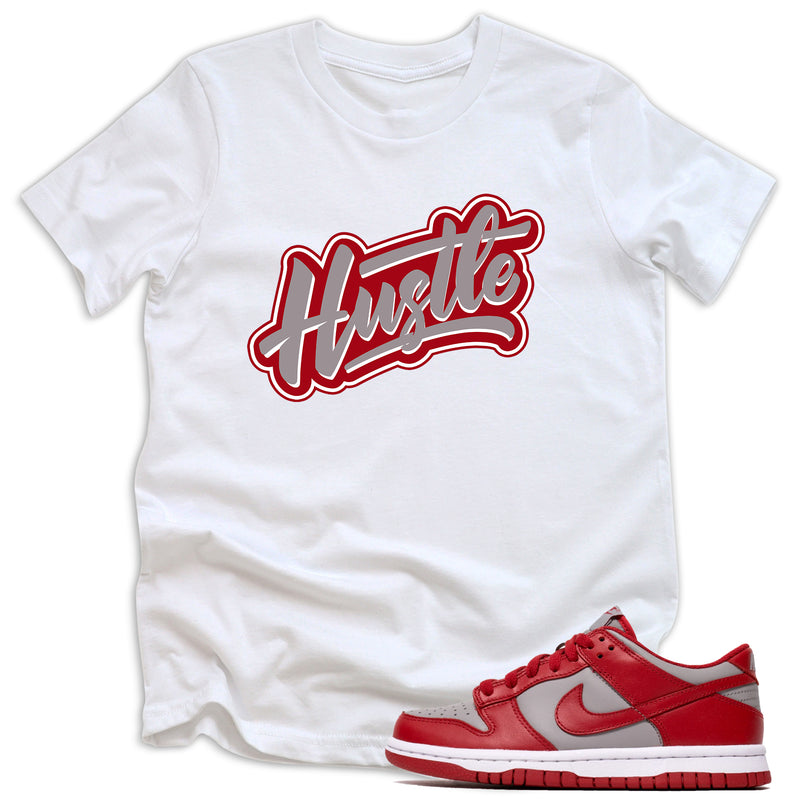kids Hustle Shirt Nike Dunk Low Retro Medium Grey Varsity Red UNLV photo