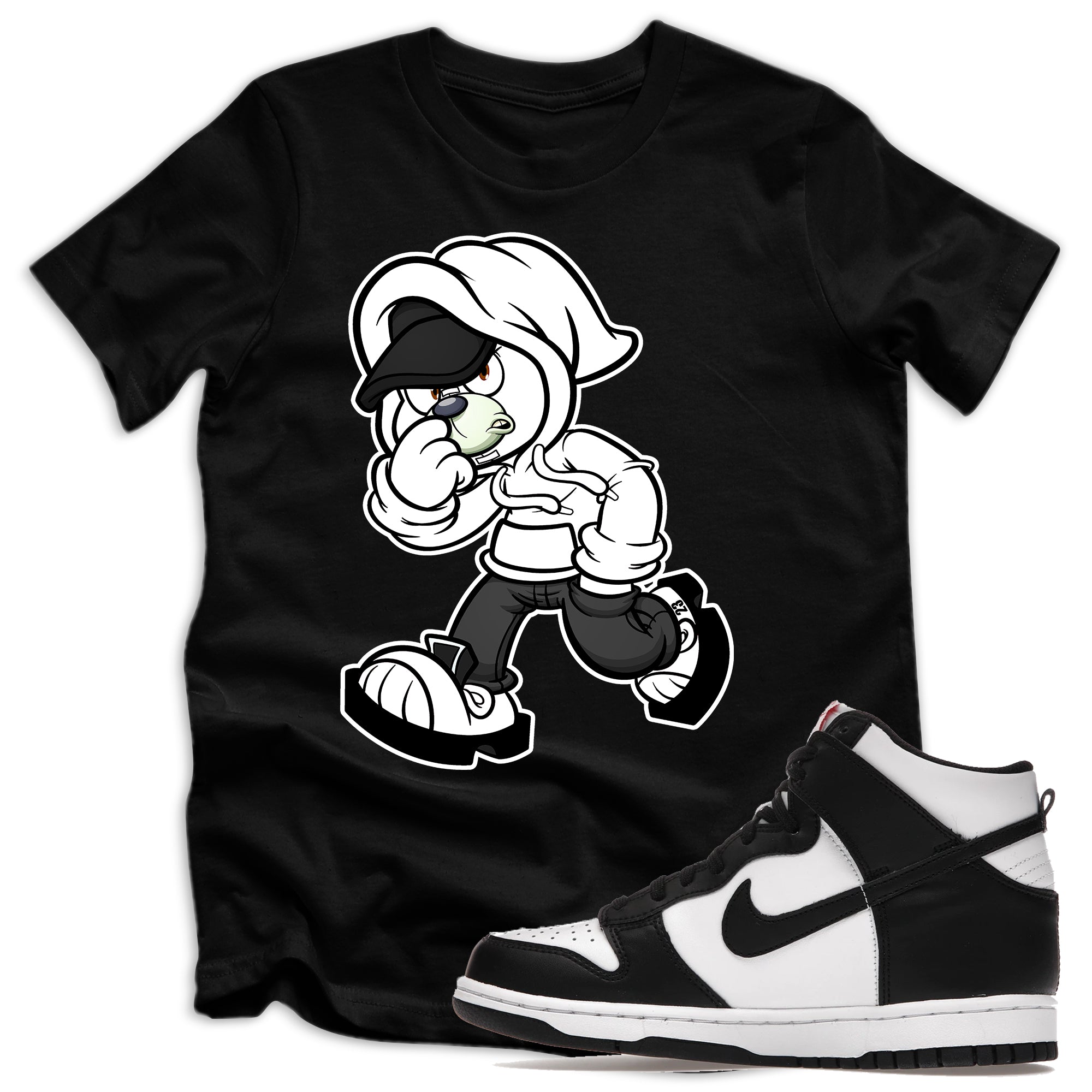 Hoodie Bear Shirt Nike Dunk High Panda GS photo