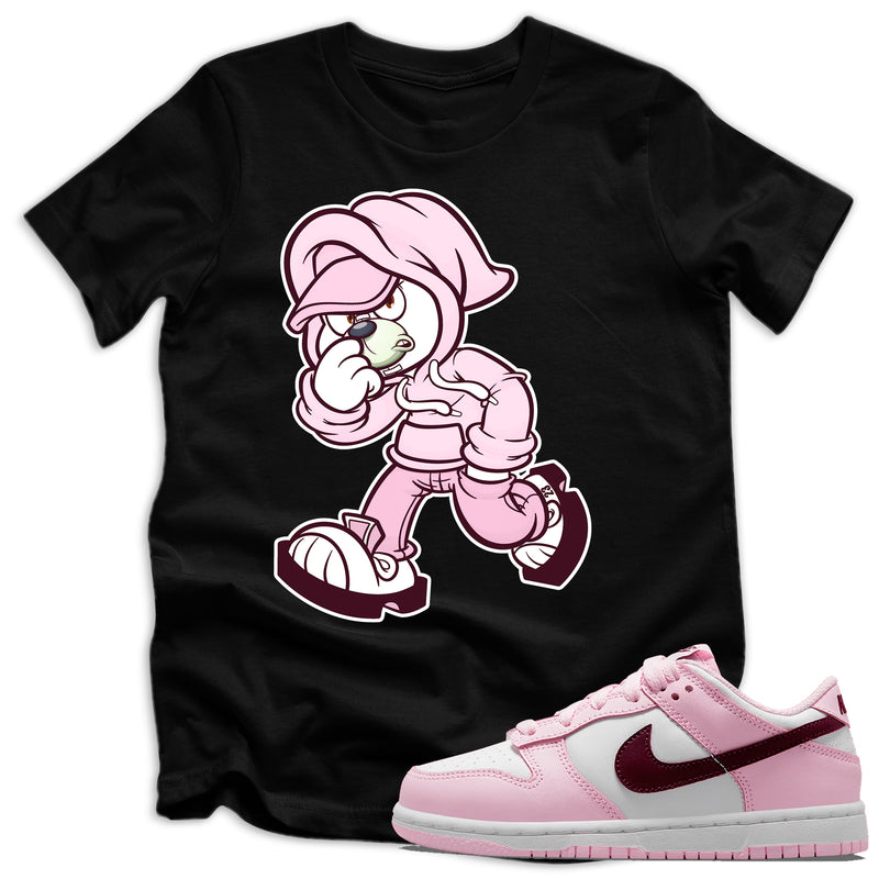 girls Hoodie Bear Shirt Nike Dunk Low Pink Red White GS photo