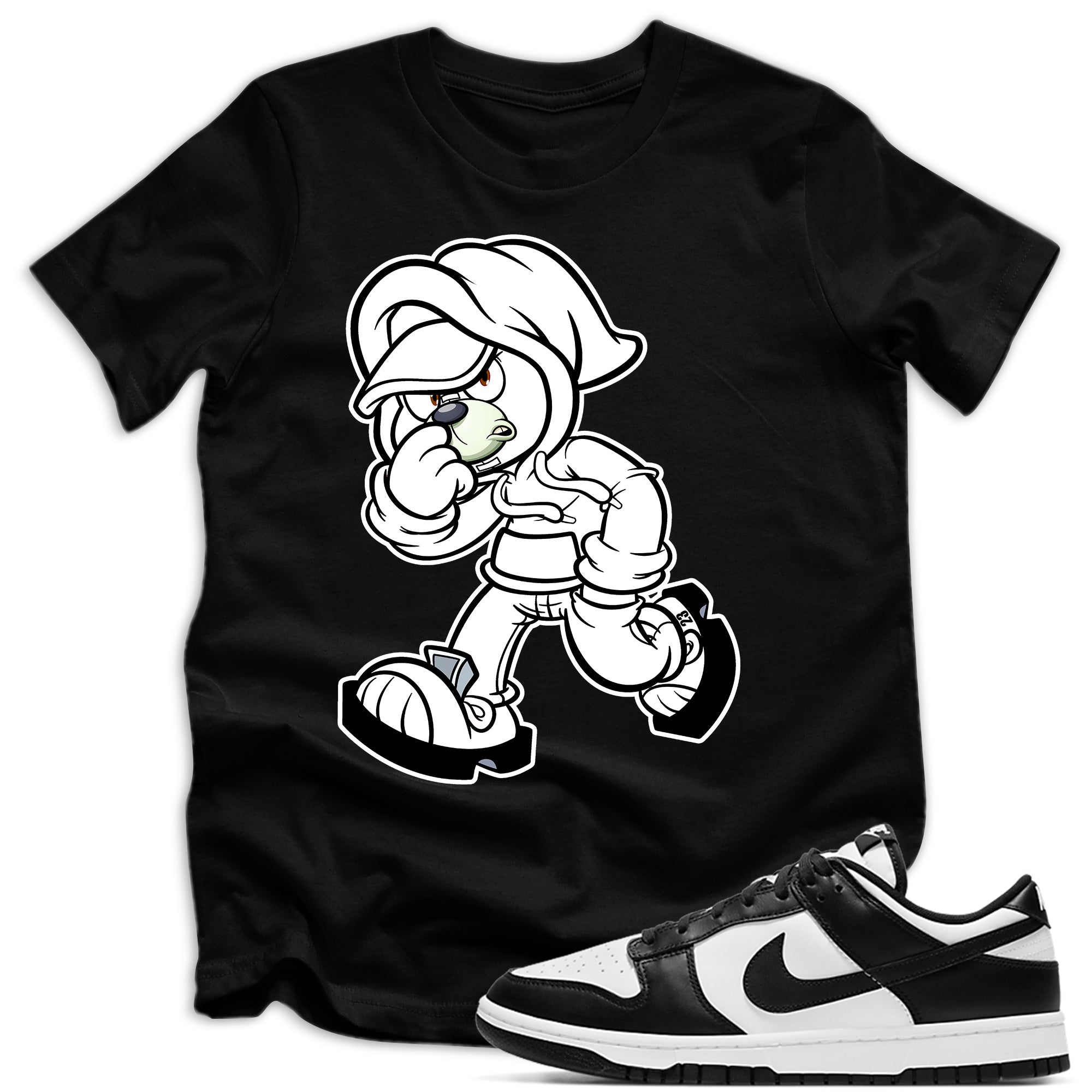 Hoodie Bear Shirt Nike Dunk Retro White Black photo 