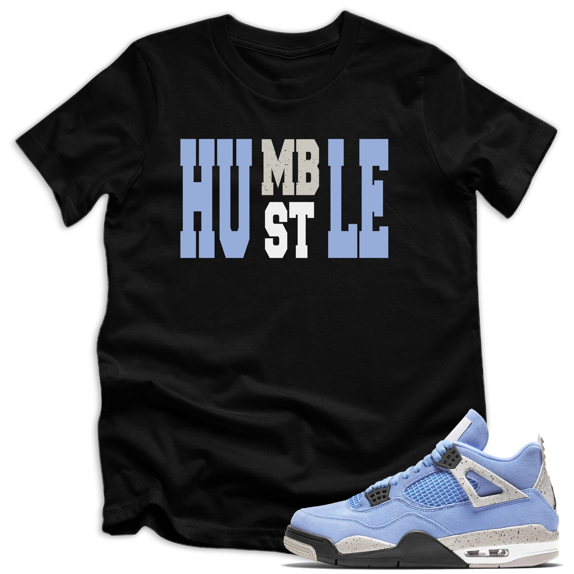 kids Humble Hustle Shirt AJ 4 Retro University Blue photo