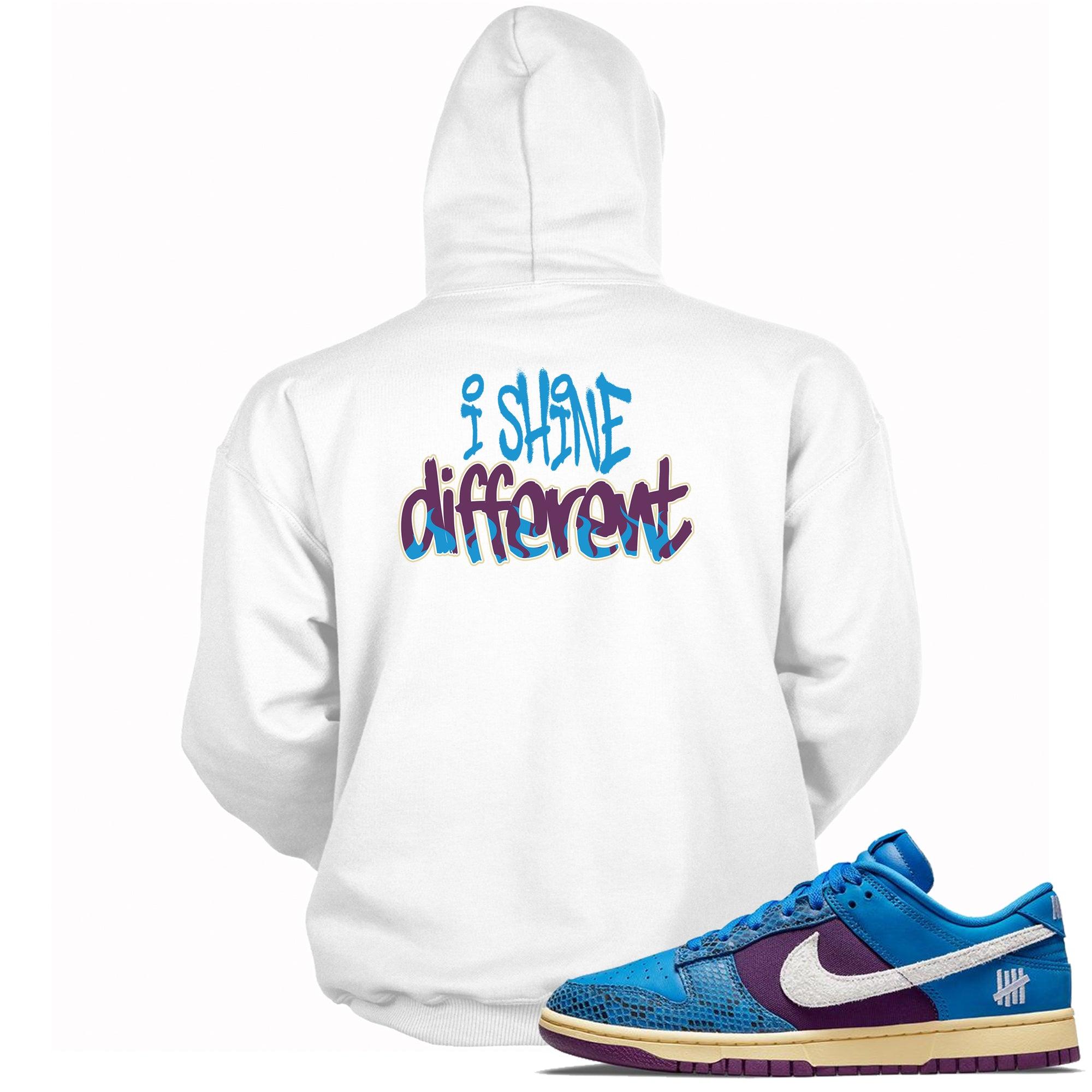 white Shine Different Hoodie Nike Dunks Low Undefeated 5 On It Dunk vs AF1 photo