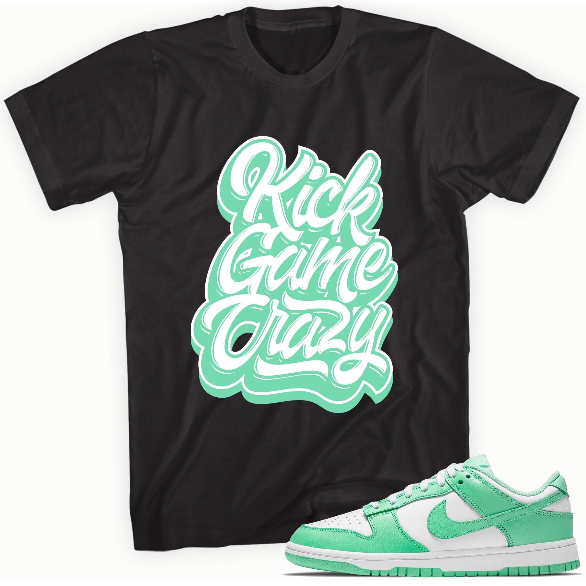 Kick Game Crazy Sneaker Tee Nike Dunk Low Green Glow photo