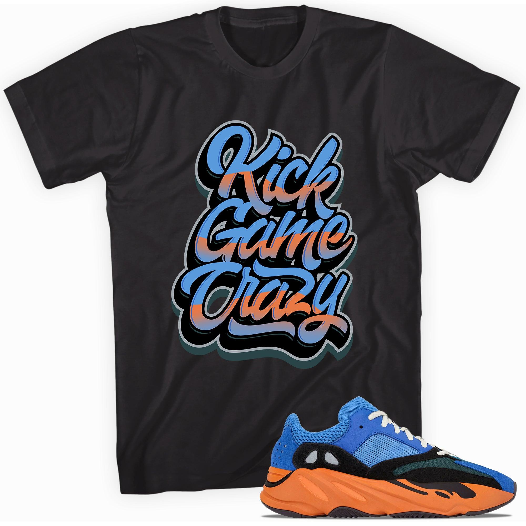 Black Kick Game Crazy Shirt Yeezy Boost 700s Bright Blue photo