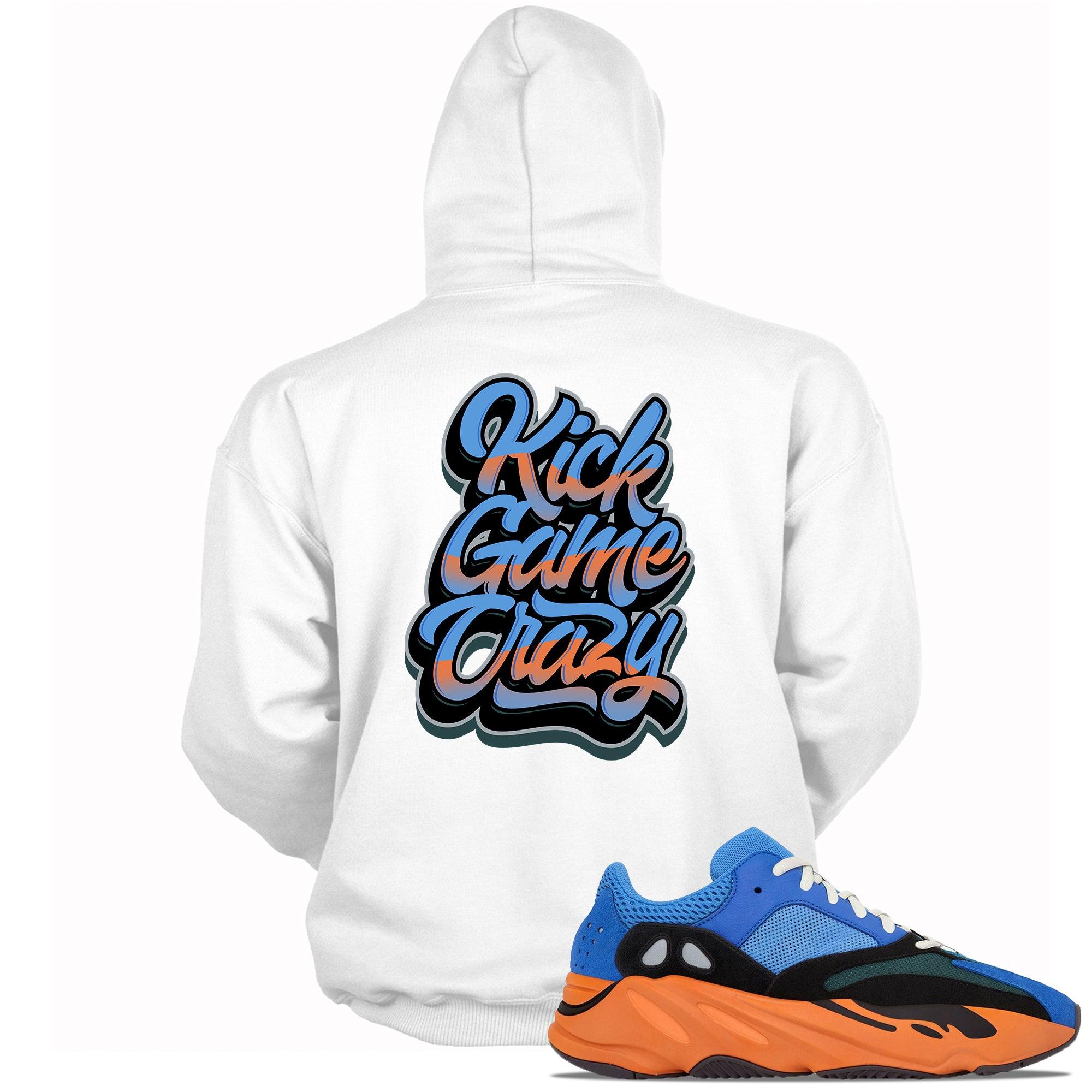 White Kick Game Crazy Hoodie Yeezy Boost 700s Bright Blue photo