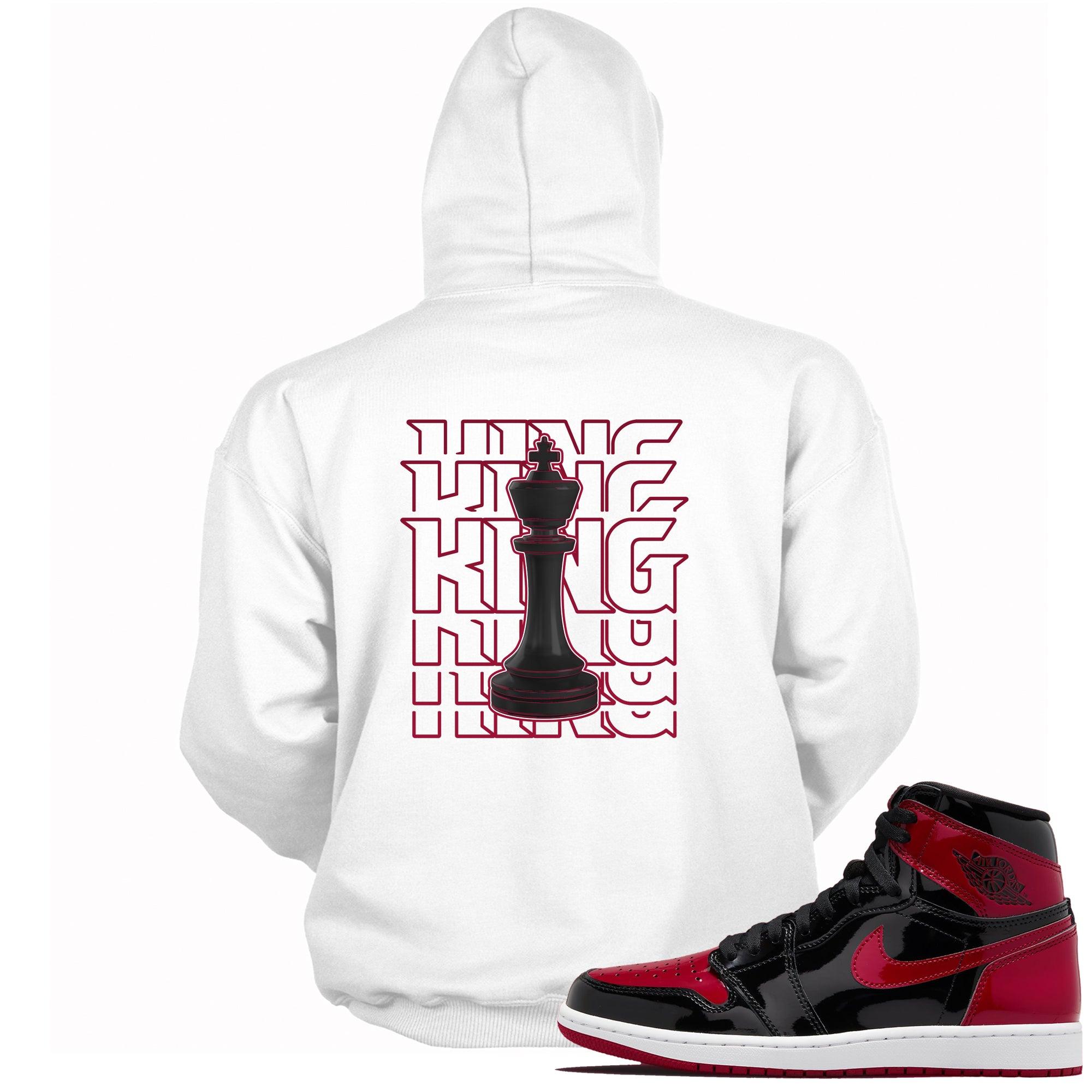 King Chess Hoodie AJ 1s Patent Leather Bred Air HOLIDAY photo