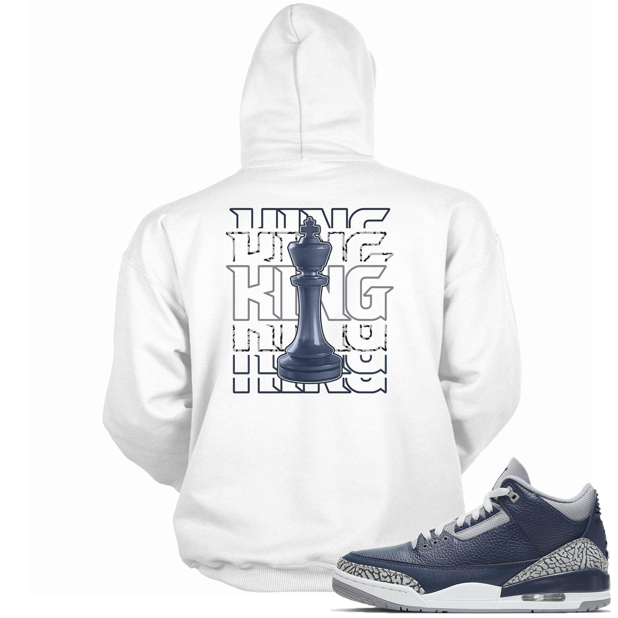 King Chess Hoodie AJ 3 Midnight Navy photo