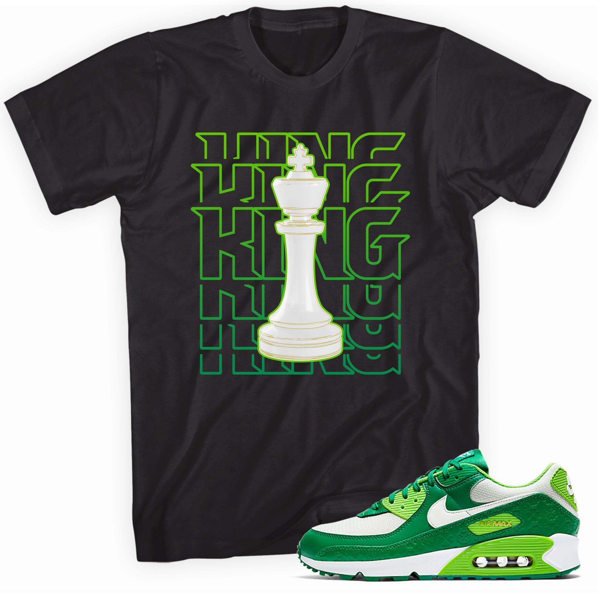 Black King Chess Shirt Nike Air Max 90 St Patricks Day 2021 photo
