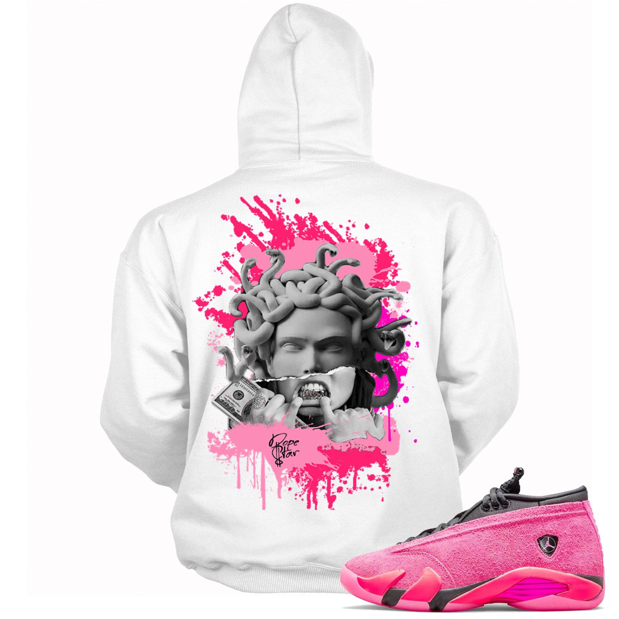 Medusa Hoodie Match Air Jordan 14 Low Shocking Pink photo