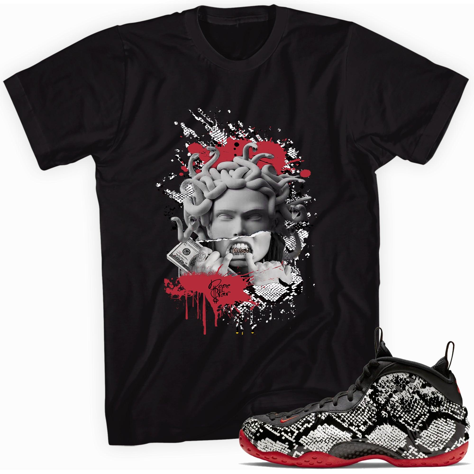 Black Medusa Shirt Nike Air Foamposite One Albino Snakeskin photo