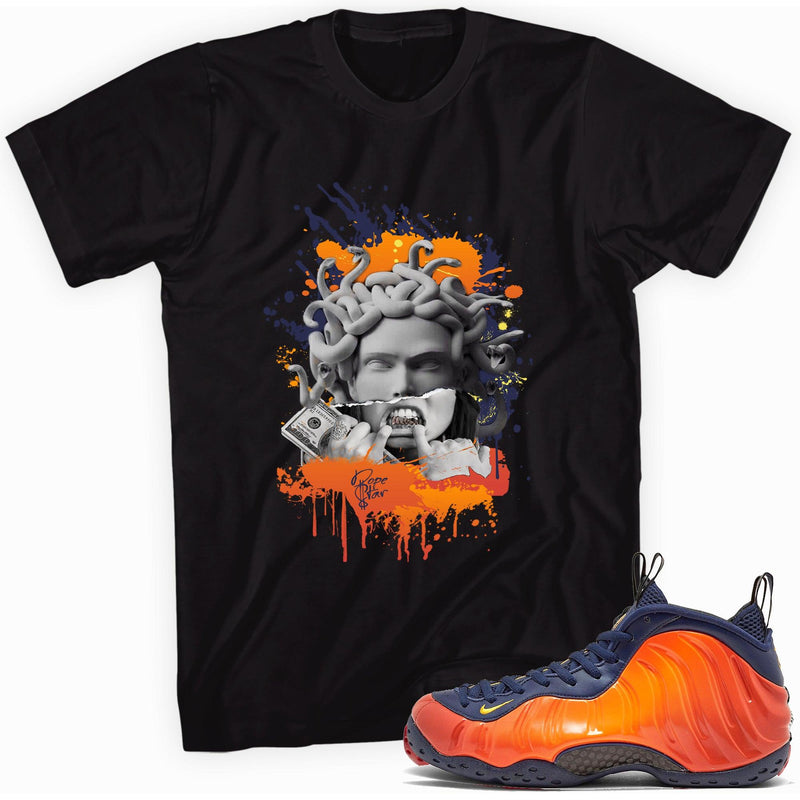 Black Medusa Shirt Nike Air Foamposite One Blud Void Rugged Orange photo