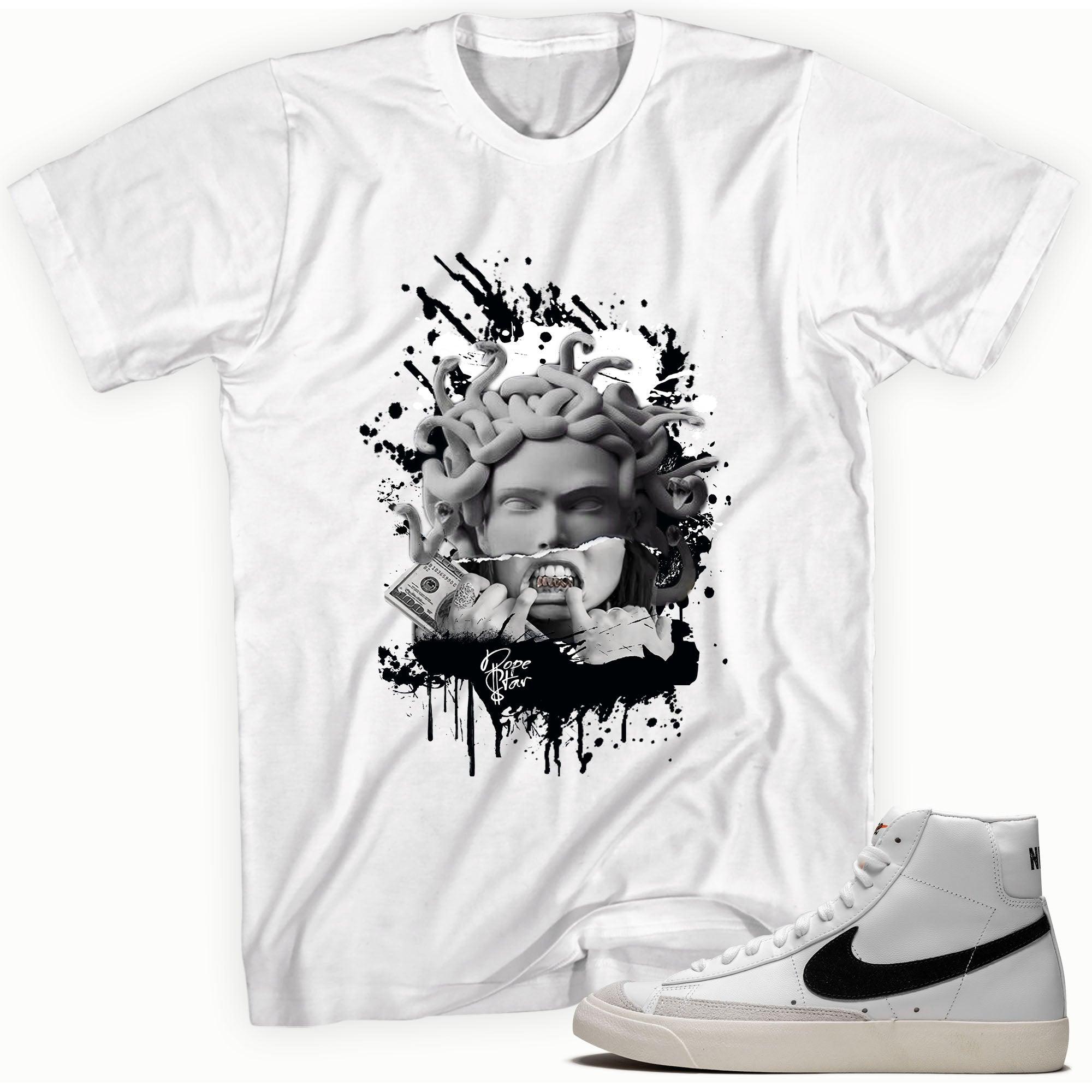Nike Blazer Mid 77 Vintage White Black Shirt - Medusa - Sneaker Shirts Outlet