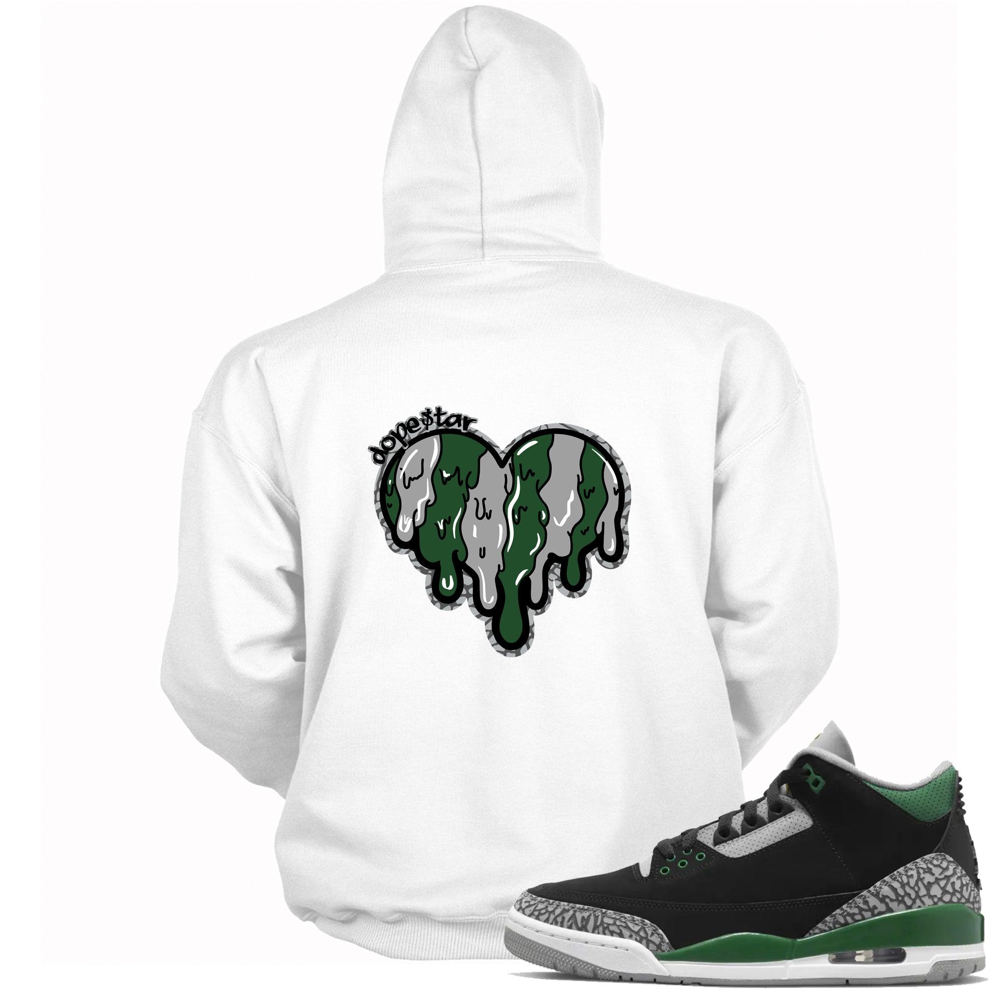 Melting Heart Hoodie Jordan 3s Pine Green photo