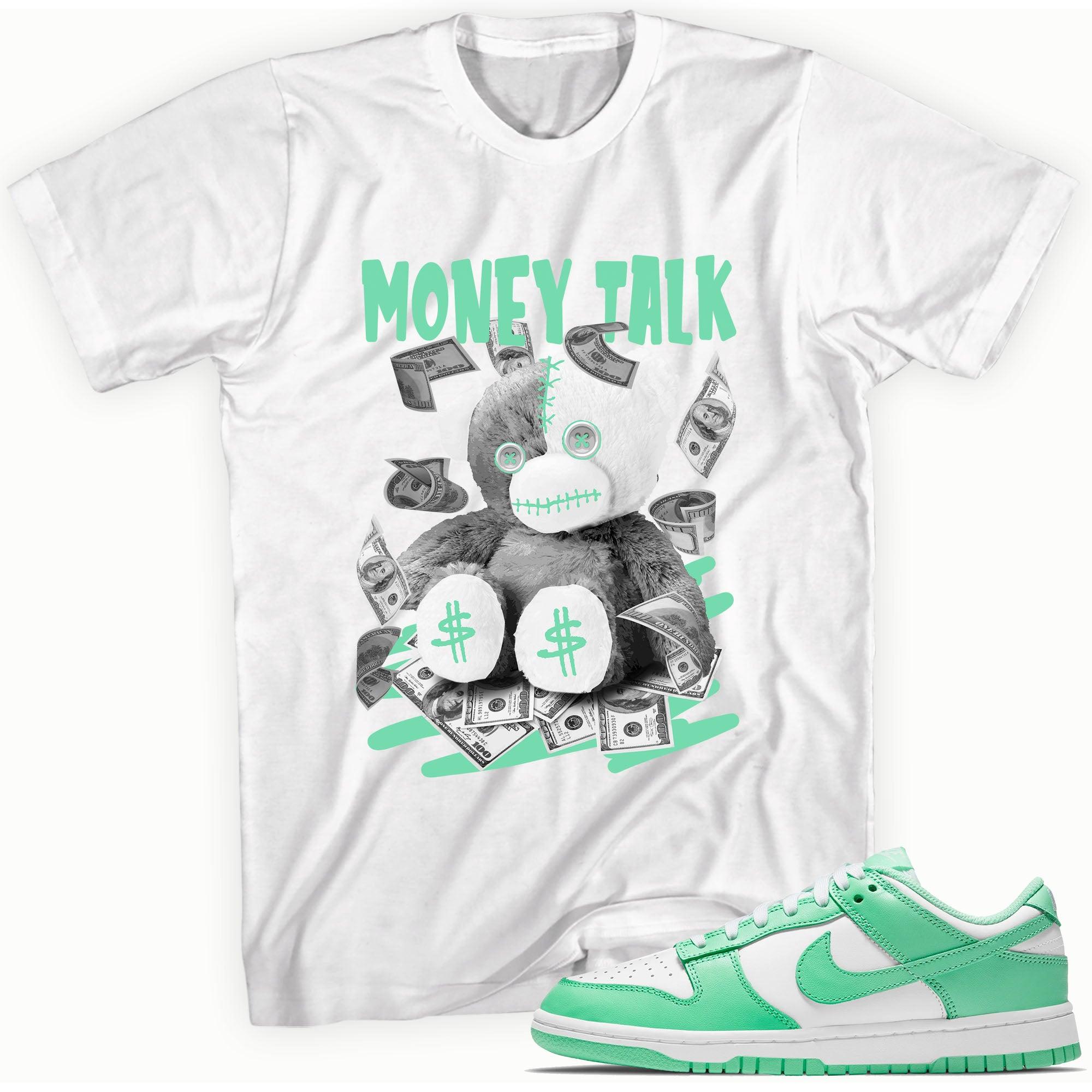 Money Talk Sneaker Tee Nike Dunk Green Glow photo