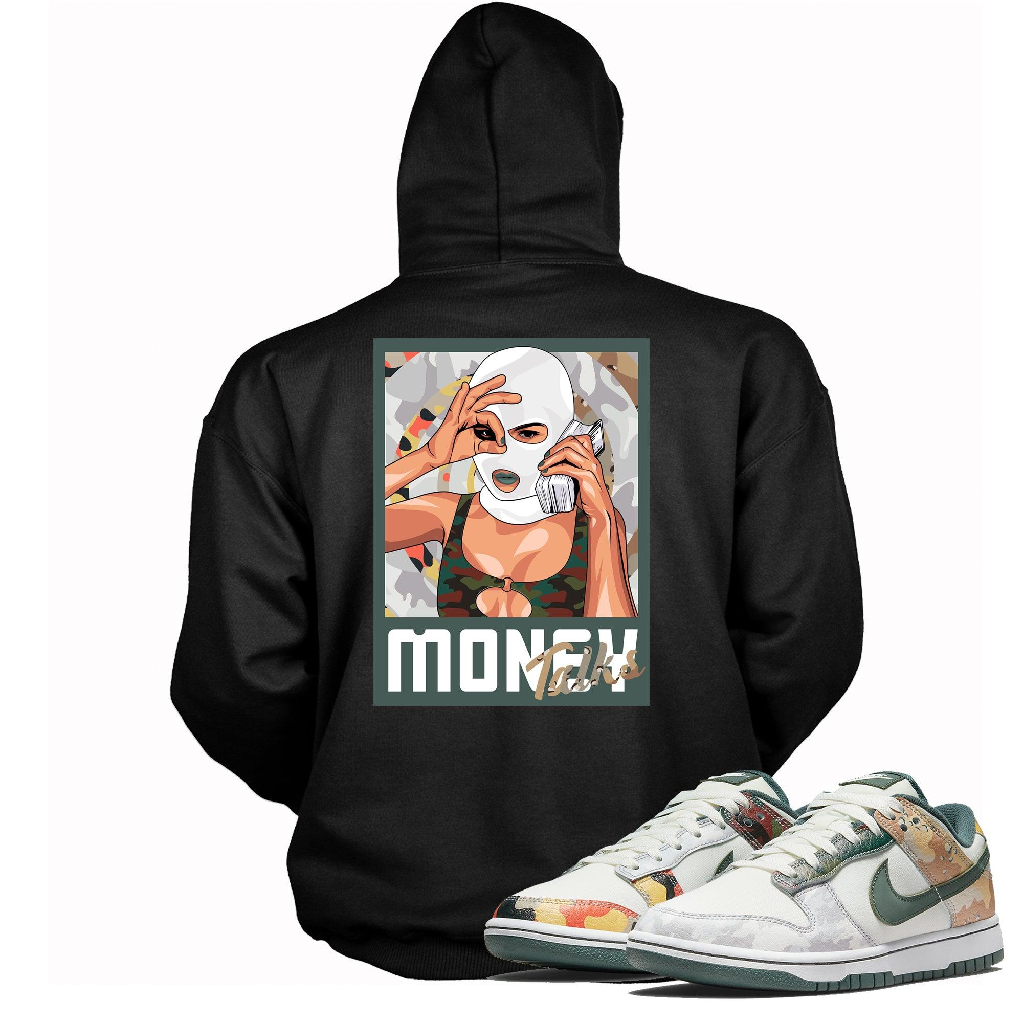 Money Talk Sneaker Sweatshirt Nike Dunk Low Sail Multi Camo photo