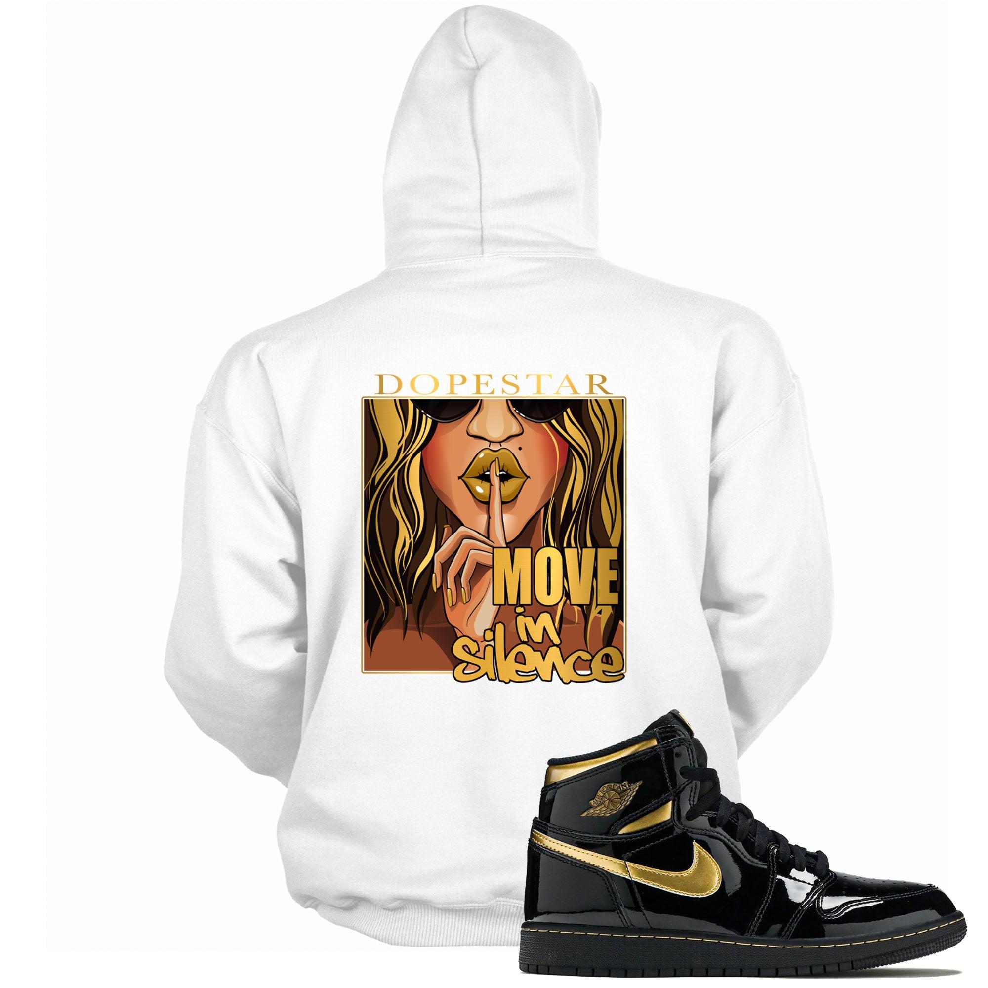 Move In Silence Sneaker Sweatshirt AJ 1 Retro High OG Black Metallic Gold photo
