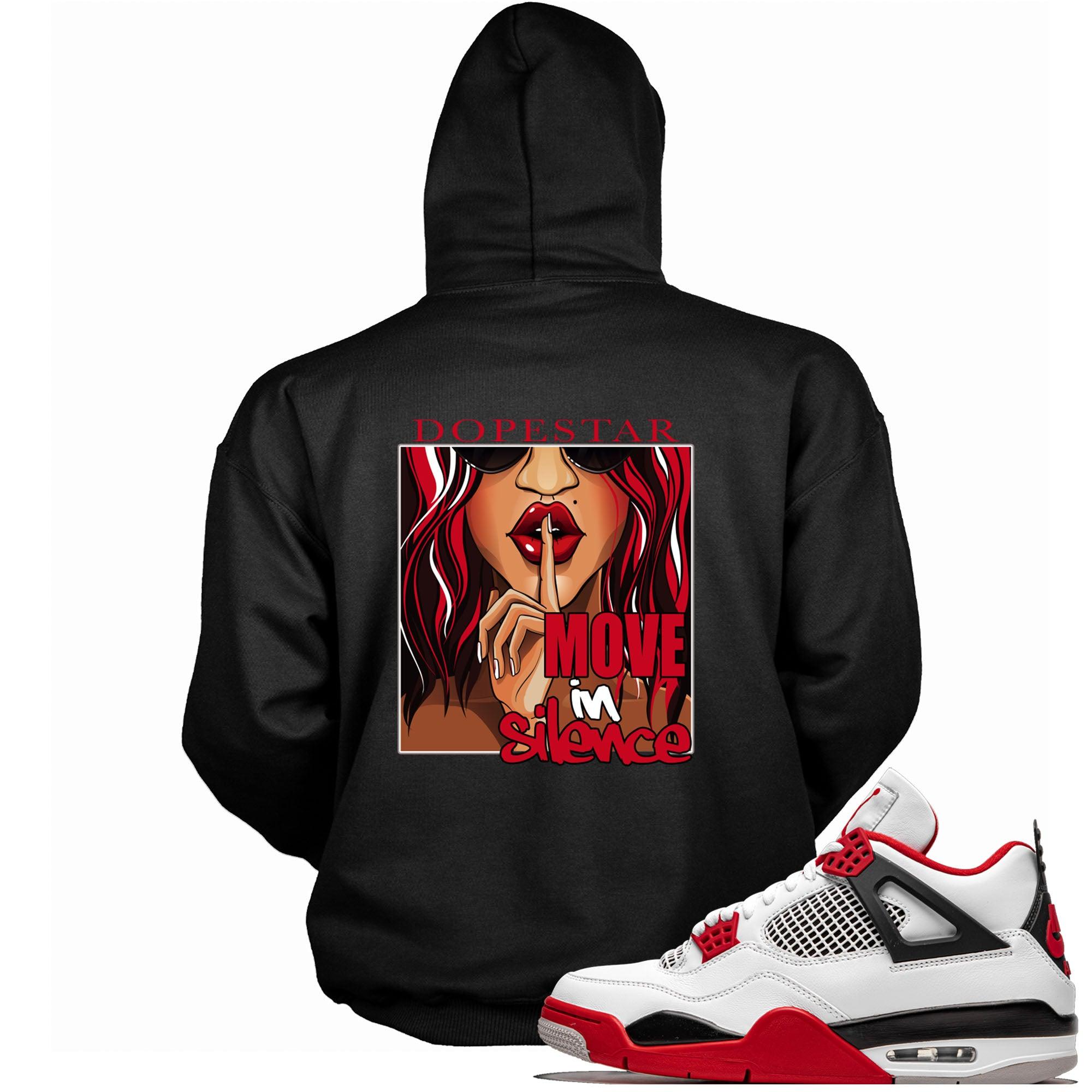 Move In Silence Hoodie AJ Retro 4 Fire Red photo