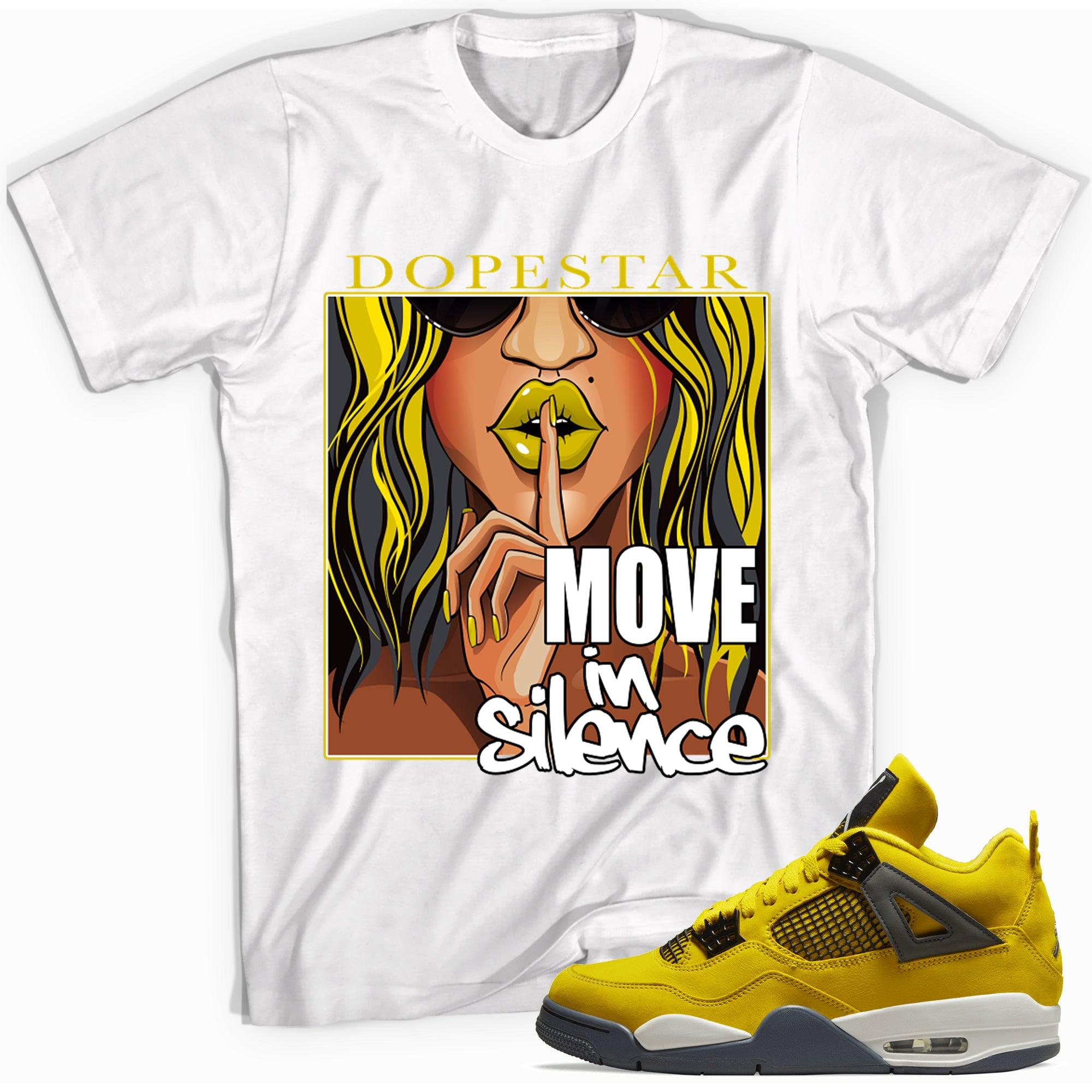 Move In Silence Sneaker Tee Air Jordan 4 Retro Lightning photo