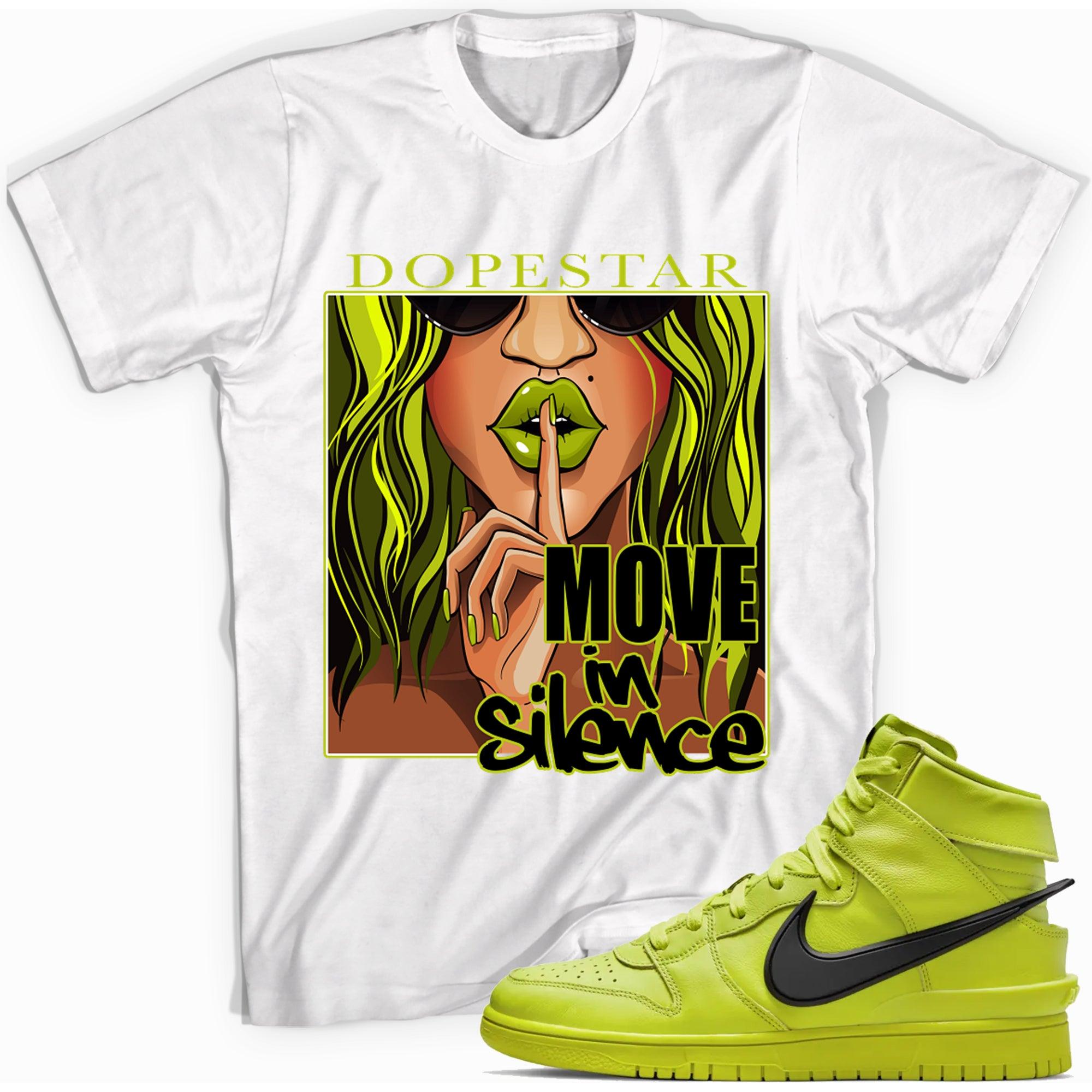 Move In Silence Shirt Nike Dunk High Ambush Flash Lime Sneakers photo