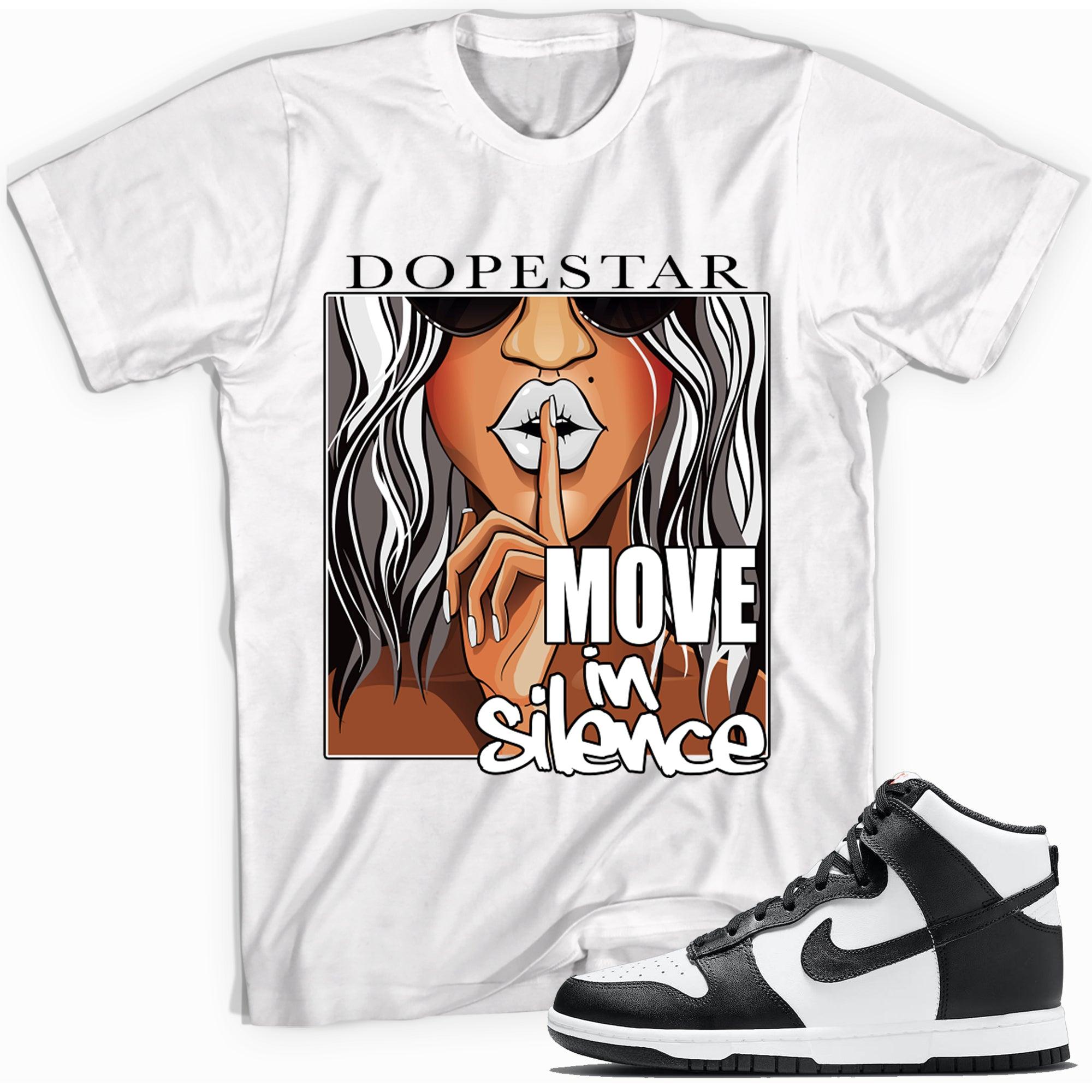 Move In Silence Sneaker Tee Nike Dunk High Panda photo