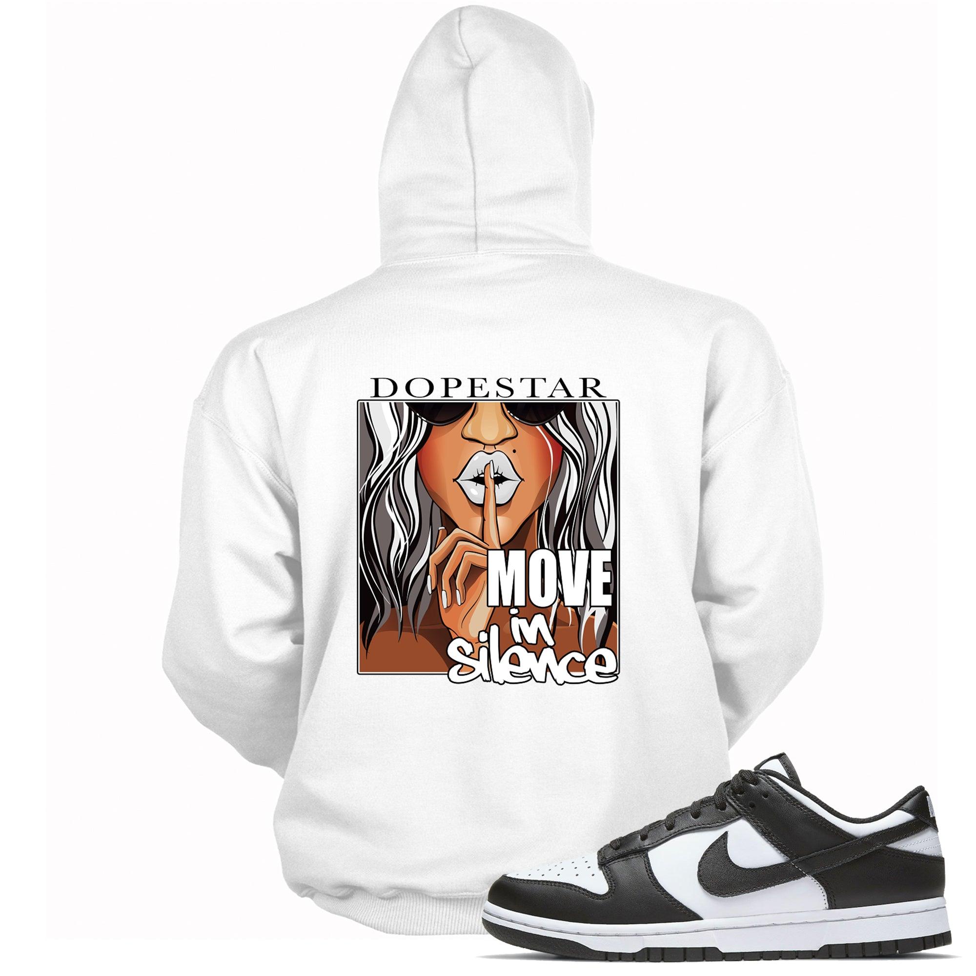 Move In Silence Hoodie Nike Dunk Low Retro White Black photo