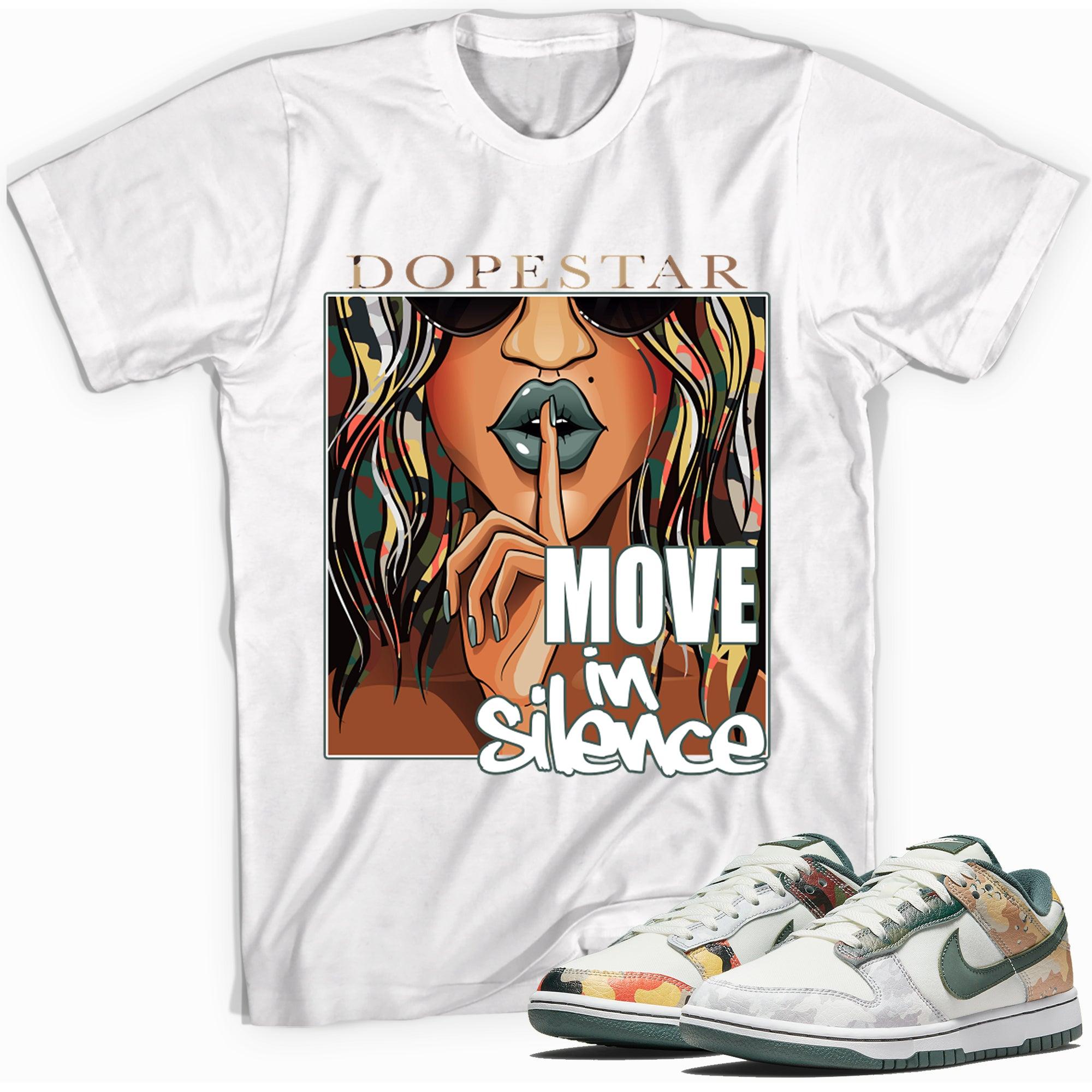 Move In Silence Shirt Nike Dunk Low Sail Multi Camo photo