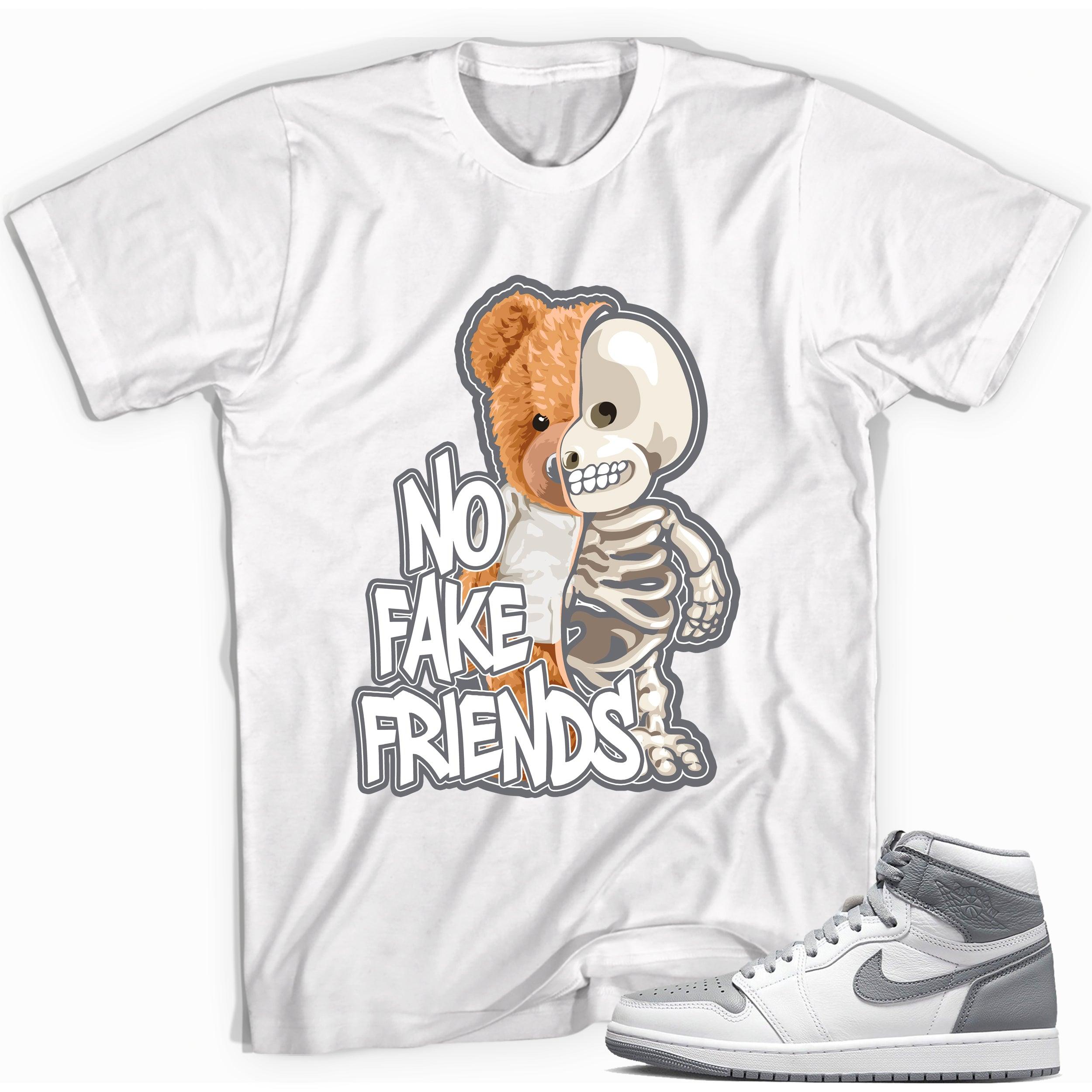 Fake Friends Shirt Jordan 1 High OG Stealth photo