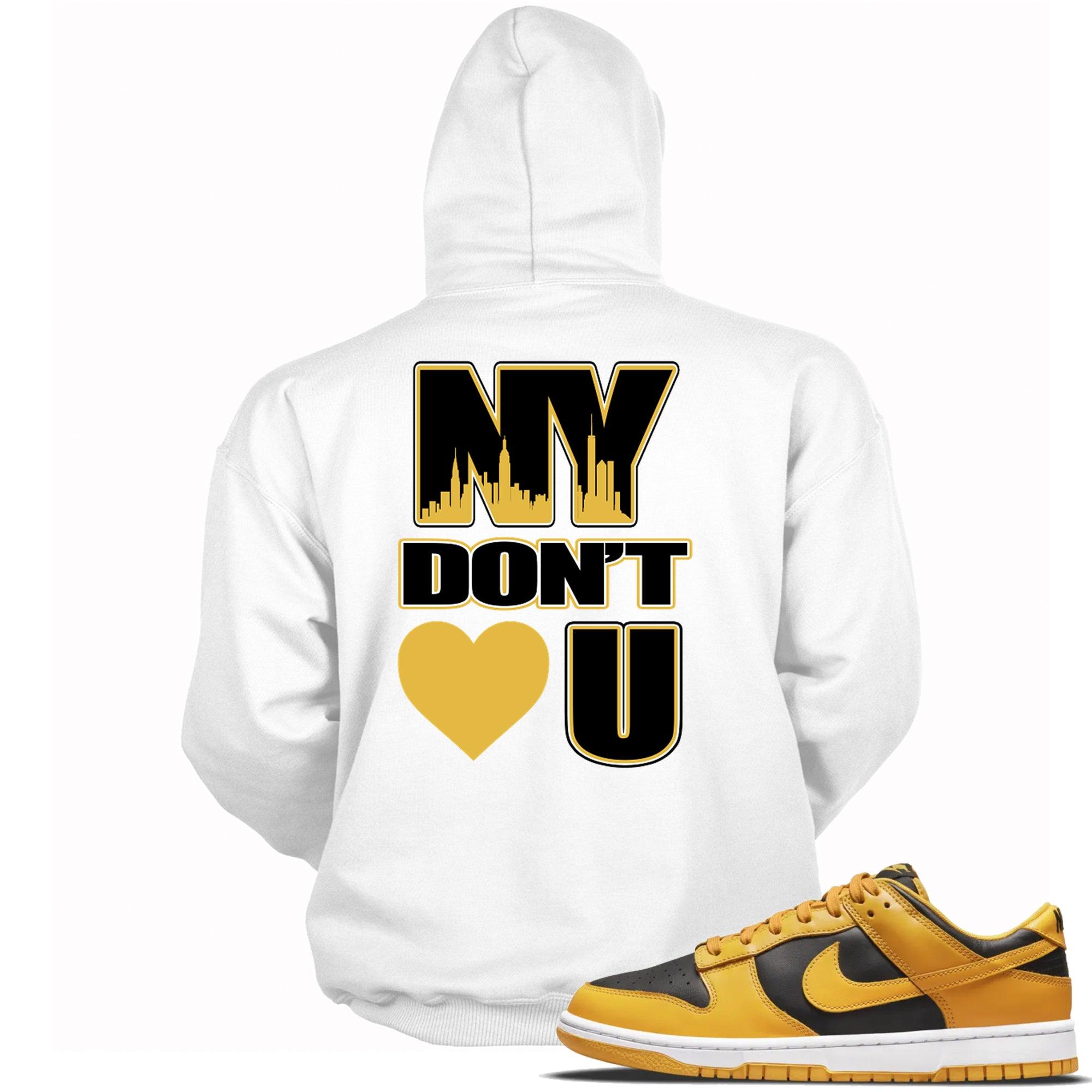 NY Don't Love You Sneaker Sweatshirt Nike Dunk Low Goldenrod photo 