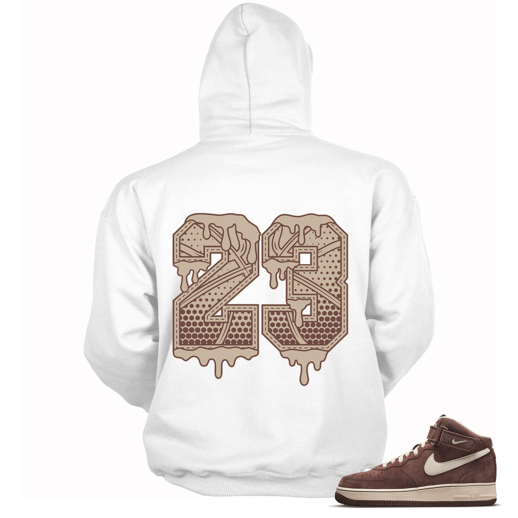 Number 23 Ball Hoodie Nike Air Force 1 Mid QS Chocolate photo