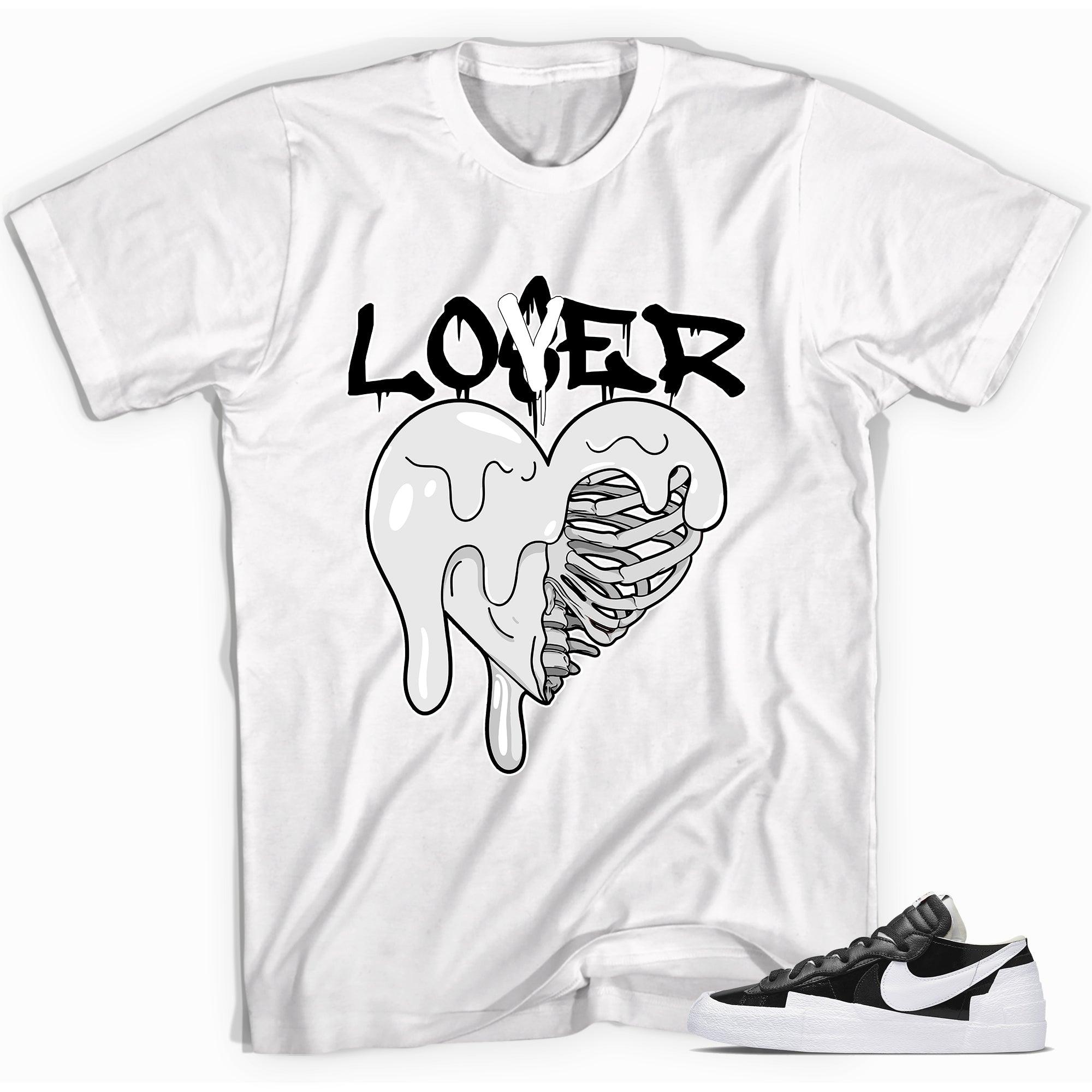 White Lover Shirt Nike Blazer Low Sacai Black Patent Leather photo