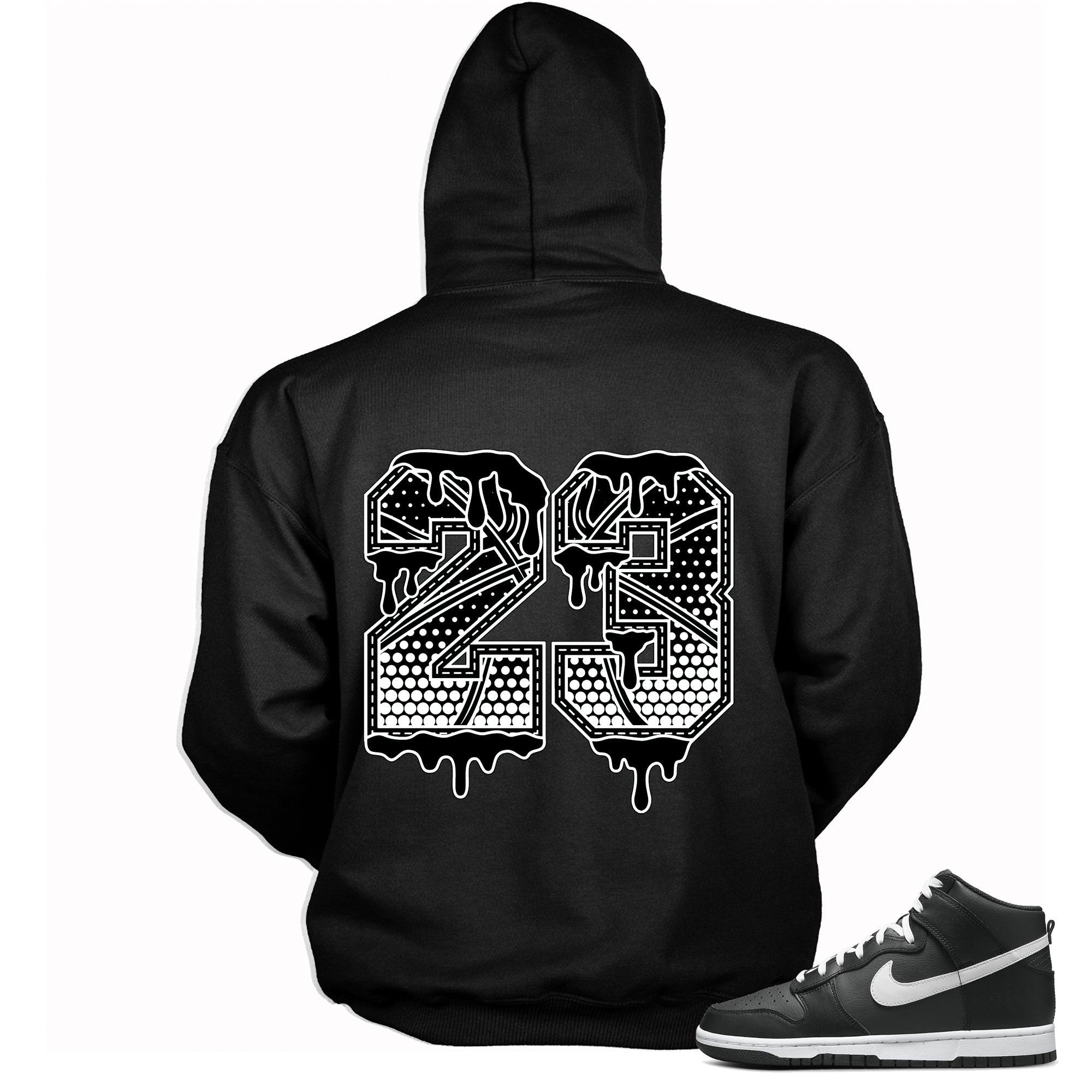 23 Ball Hoodie Nike Dunk High Anthracite White Sneakers photo