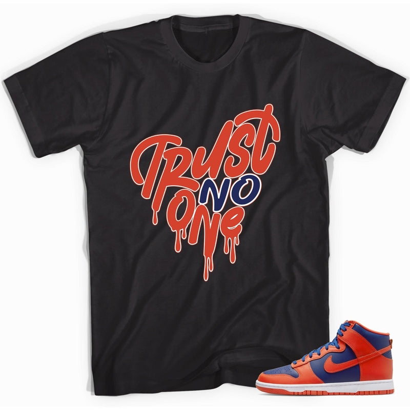 Trust No One Shirt Nike Dunk High Knicks photo