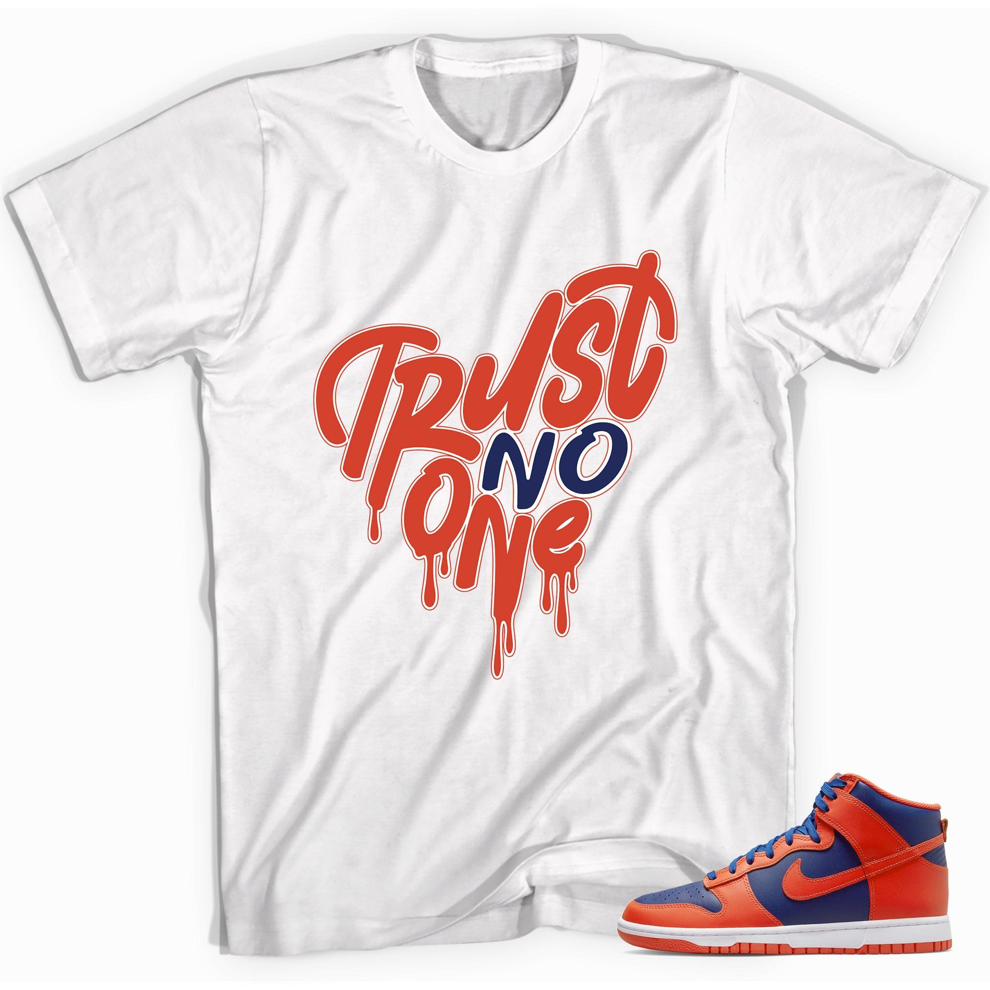  Trust No One Heart Shirt Nike Dunk High Knicks photo